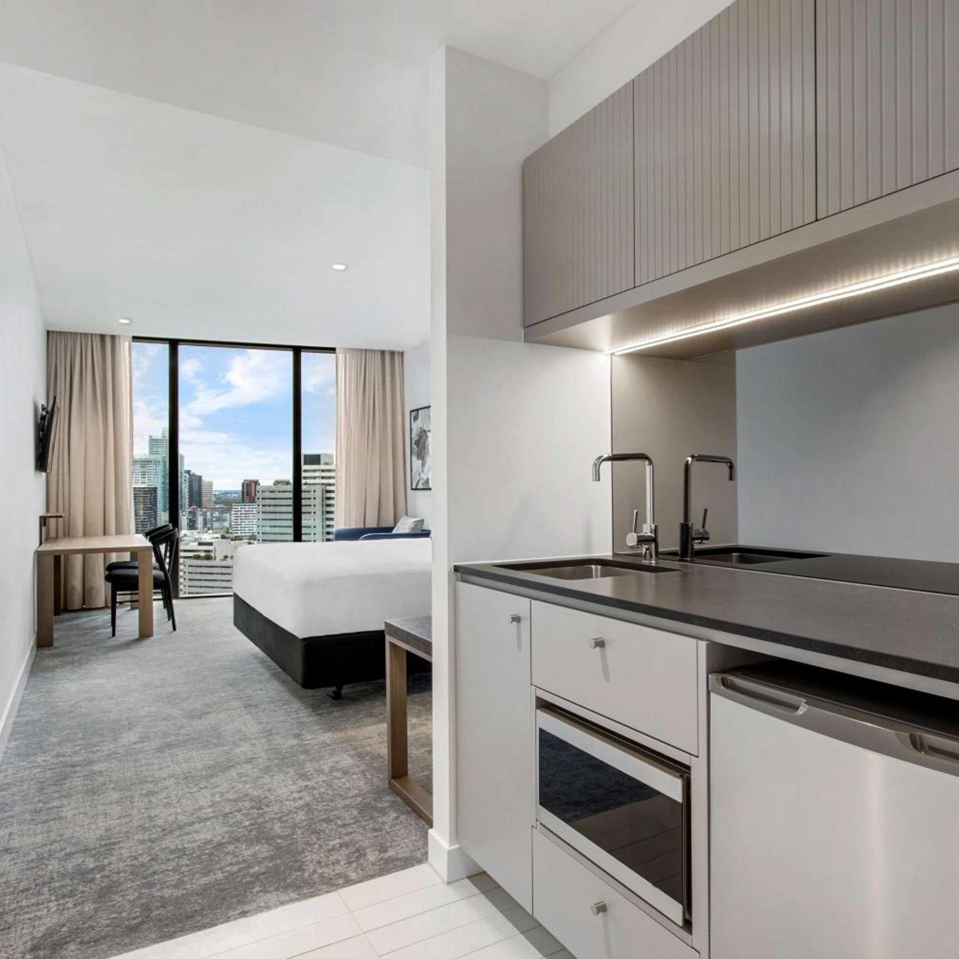 شقة متصلة بسرير كينج بغرفتي نوم، Adina Apartment Hotel Melbourne Southbank 6/8