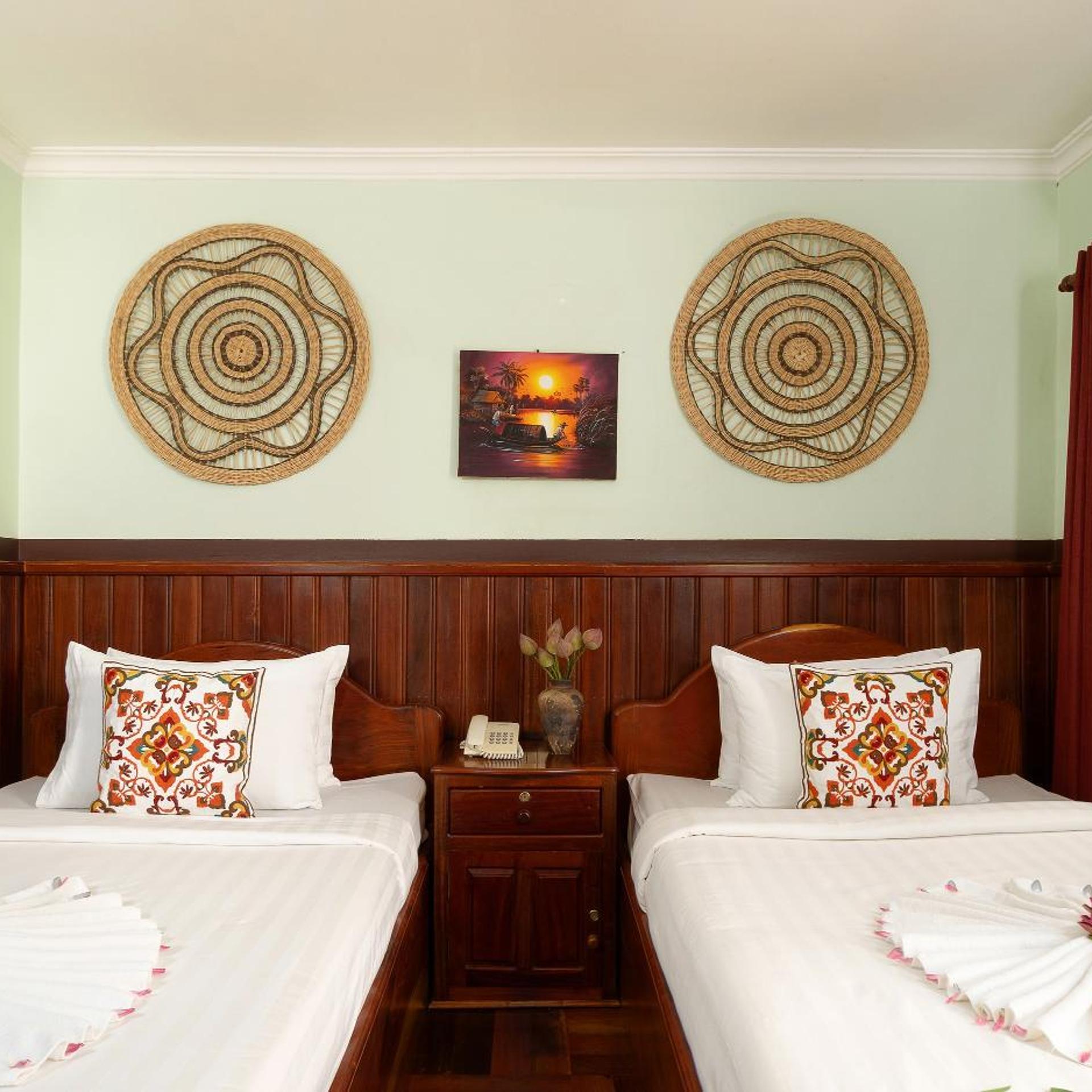 غرفة ديلوكس بسرير مزدوج أو سريرين منفصلين بشرفة، Siem Reap Center Hotel 10/10
