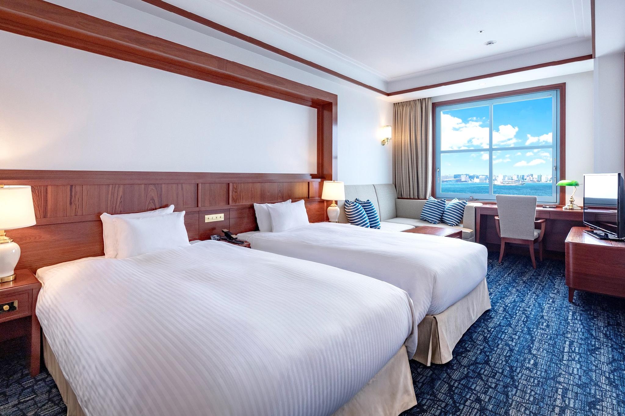 Semi Room, Premier, Deluxe, 2 Semi Double Beds, Ocean View