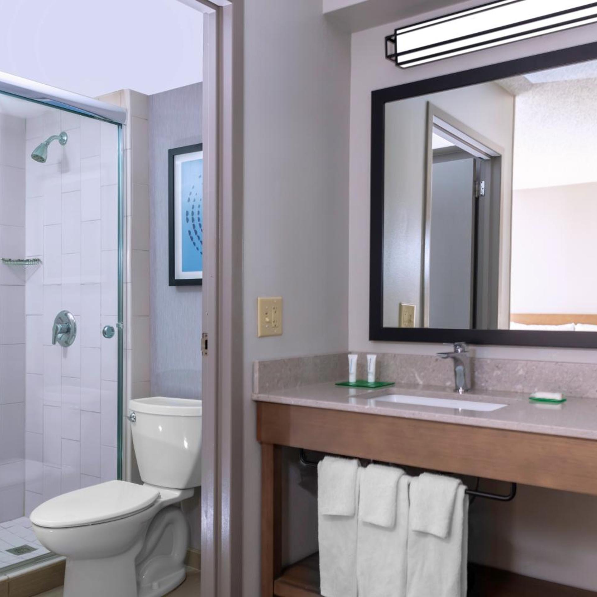 غرفة بسريرين مزدوجين مع أريكة في طابق مرتفع، Hyatt Place Dallas/Arlington 2/3
