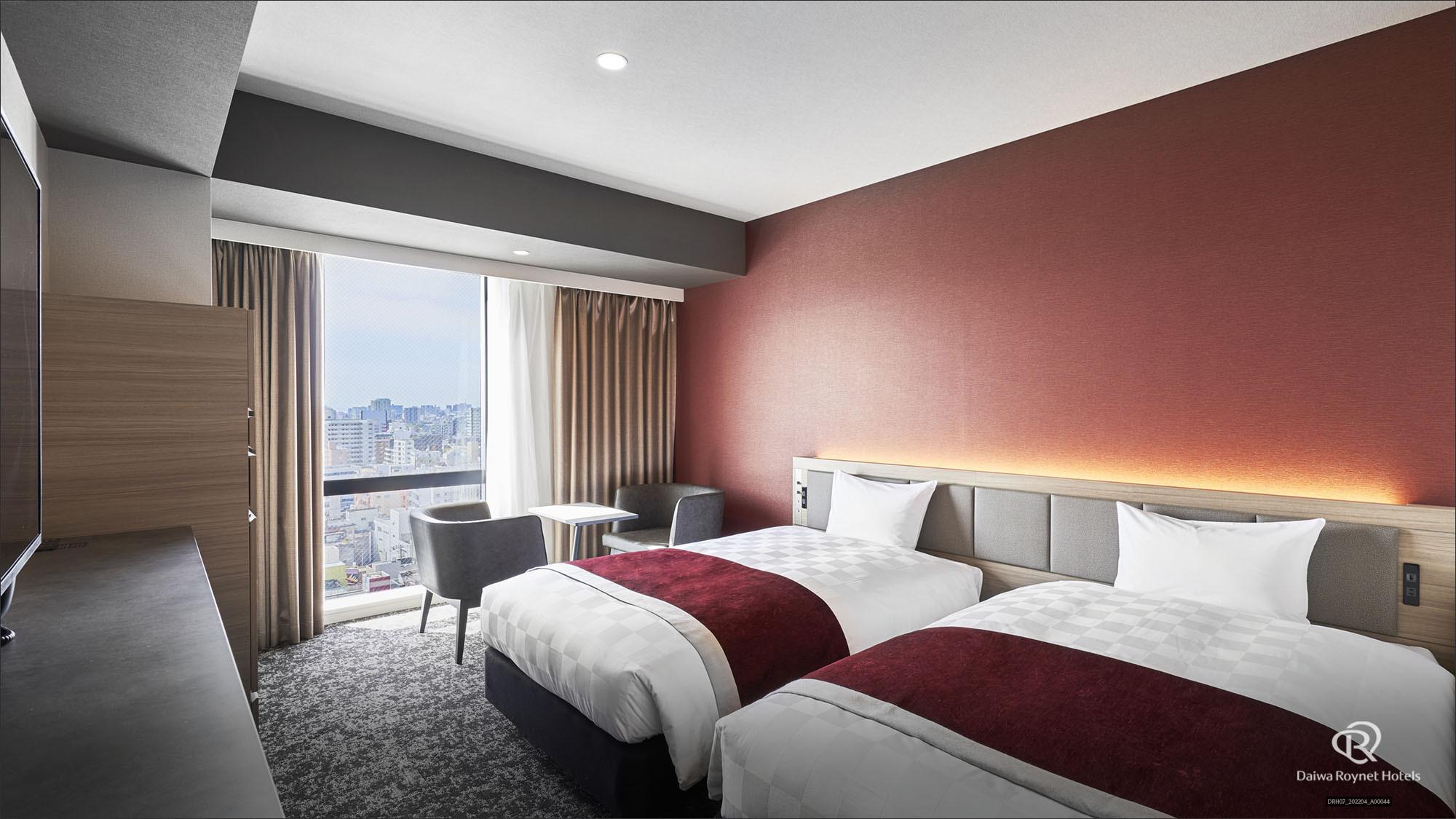 Twin Beds, Side View, Smoking