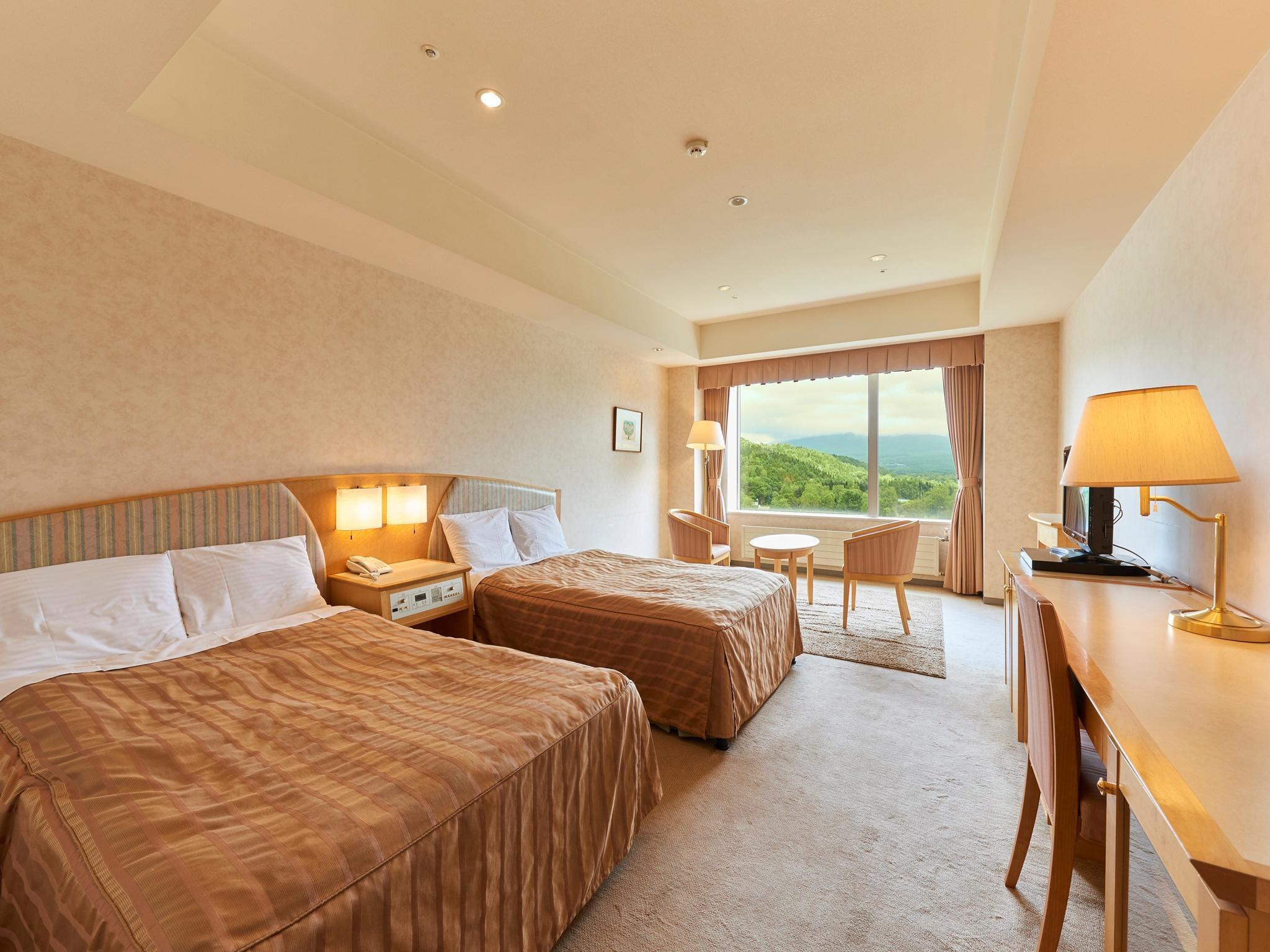 Semi Room, Western, 2 Semi Double Beds, Sofa, Smoking