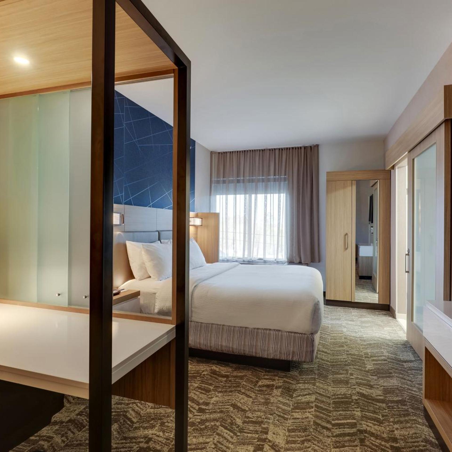 غرفة بسرير كينج مع سرير سحّاب إضافي مع أريكة بحوض استحمام لذوي الإعاقة، SpringHill Suites by Marriott Cheraw 4/7