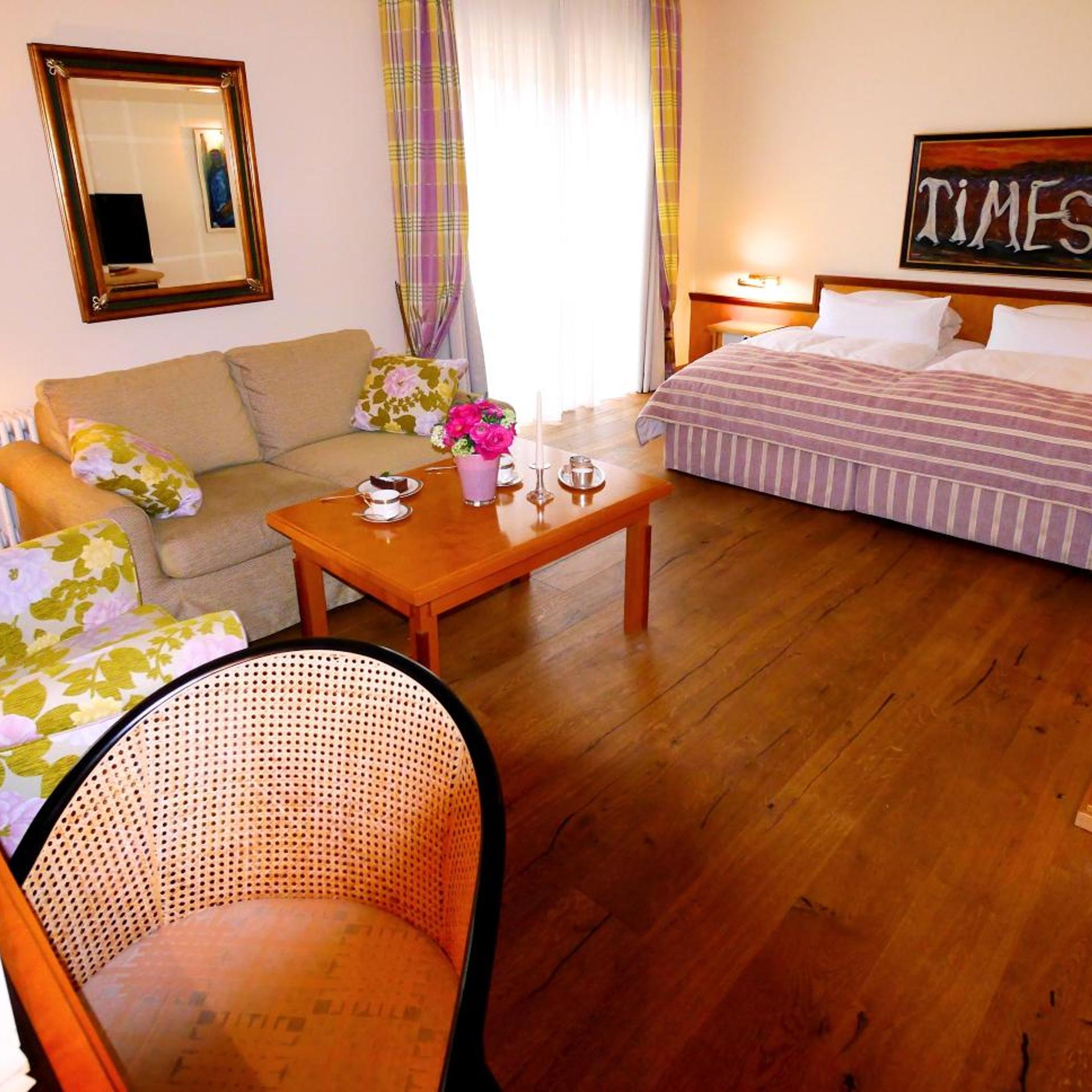 غرفة بسرير مزدوج أو سريرين منفصلين، Villa Hammerschmiede Hotel 8/10