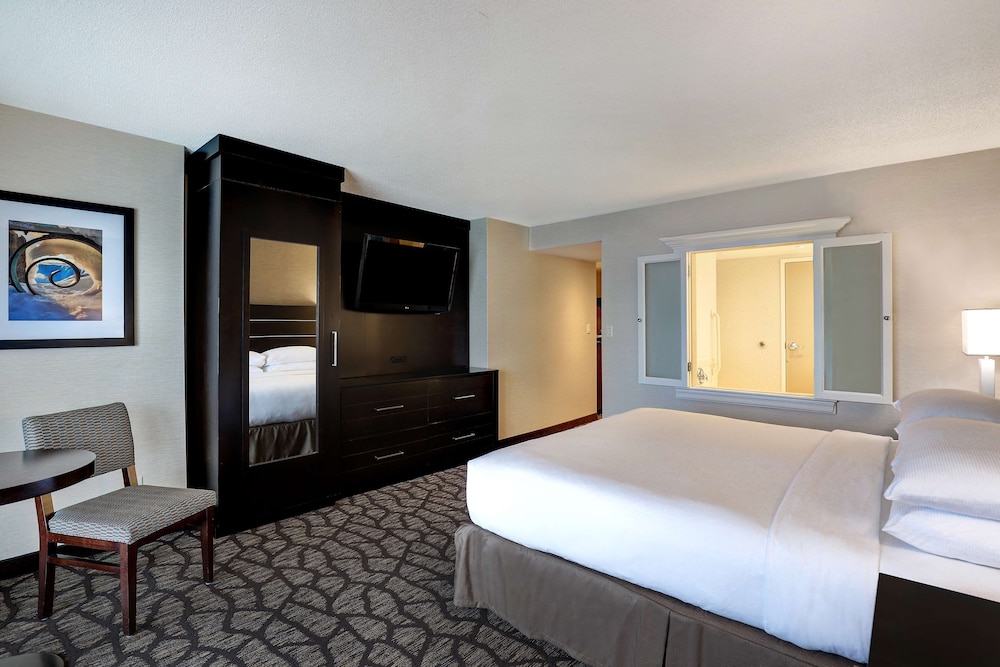 Room, King Bed, Partial Falls View, Sofa, Jetted Tub، Embassy Suites By Hilton Niagara Falls Fallsview 3/10