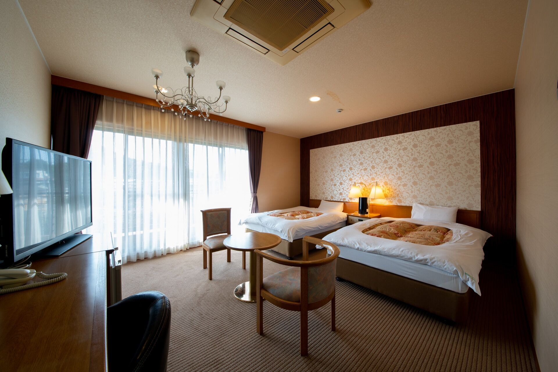 Room, 2 Double Beds, Semi Outdoor Bath
