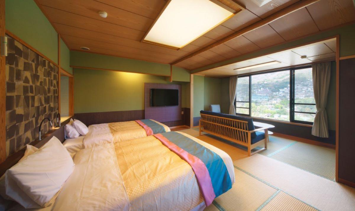 Japanese Western, Double Bed, Outdoor Bath