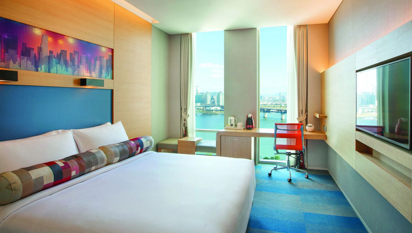 Room, Double Bed, River View, Aloft Gangnam Seoul 5/10