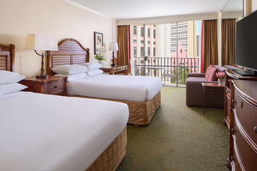 Room, 2 Double Beds, Partial Ocean View