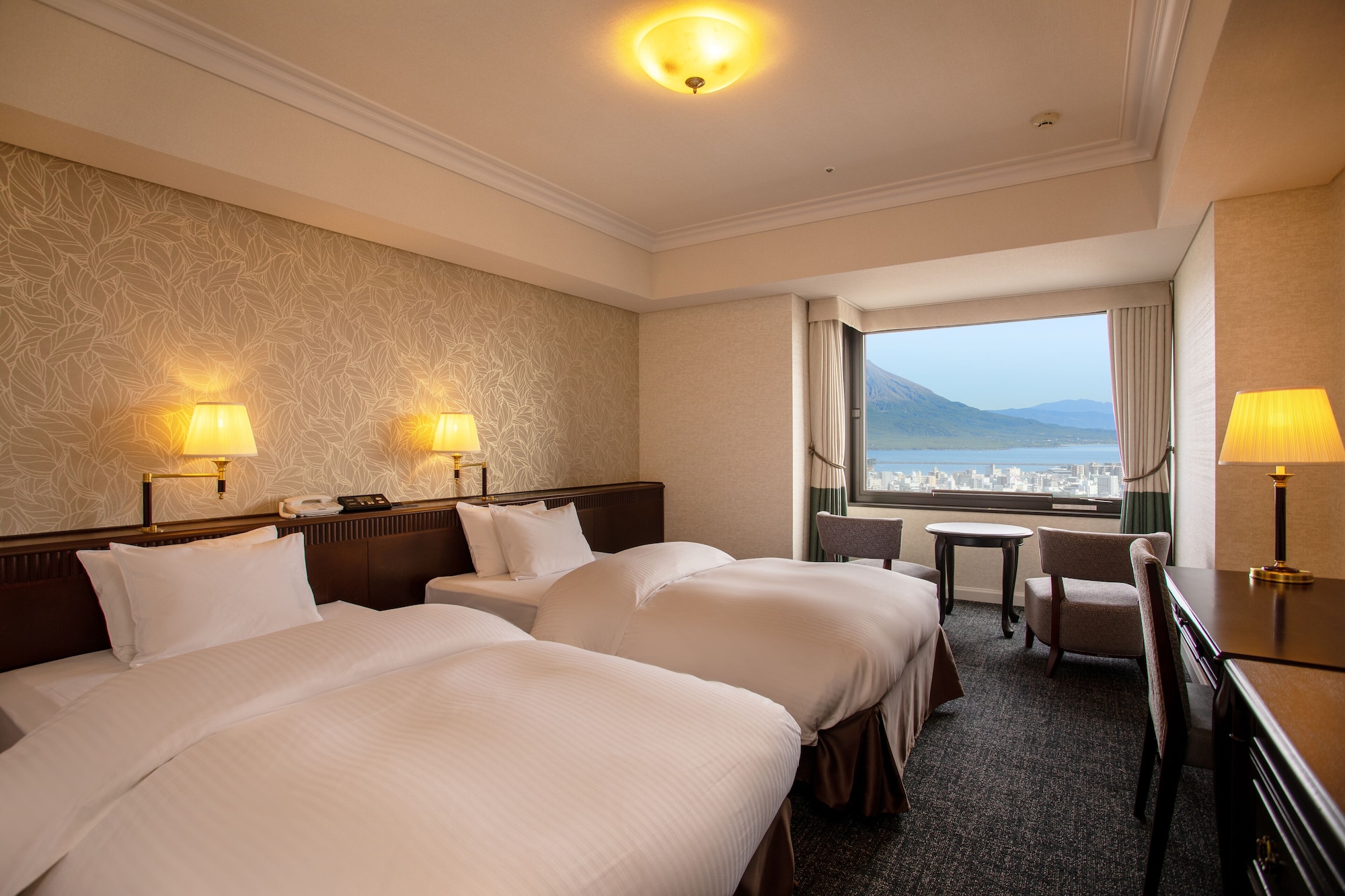 ROOM, TWIN BEDS, SAKURAJIMA VIEW