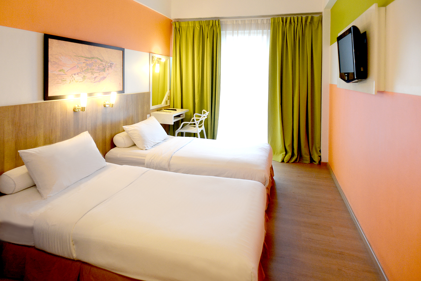 Room, Twin Beds, Sea View