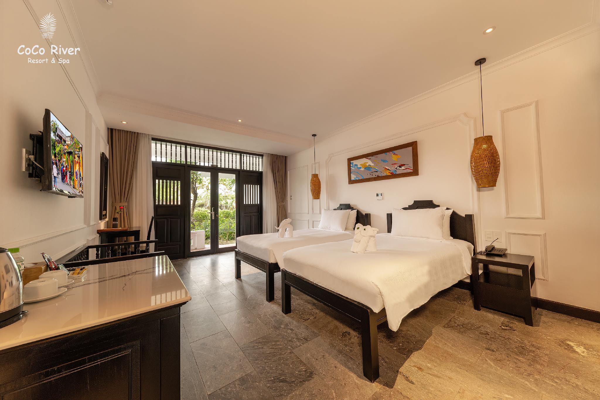 Room, Twin Beds, Garden View