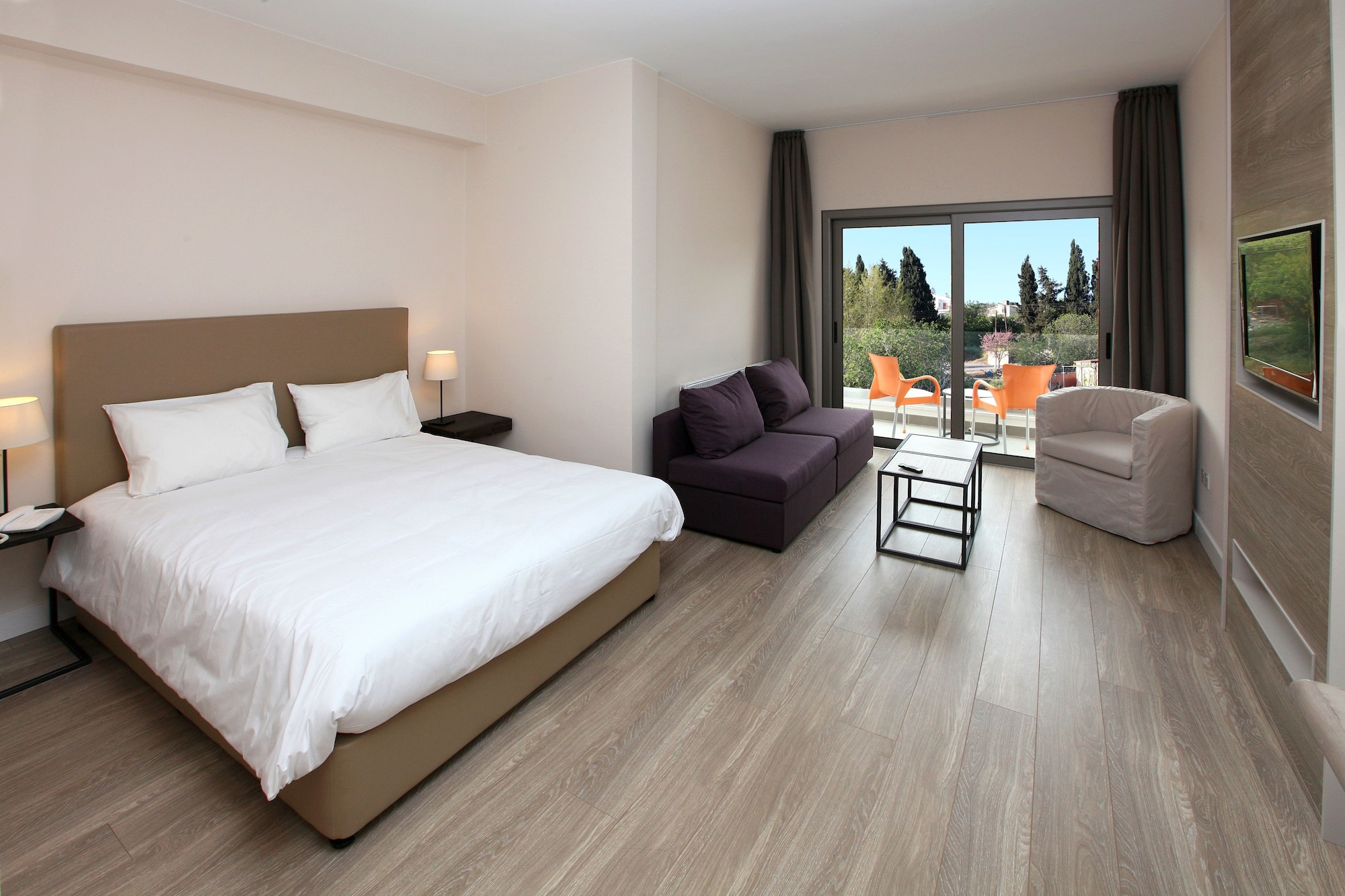 Junior Suite, 1 Queen and 1 Single Bed, Village View