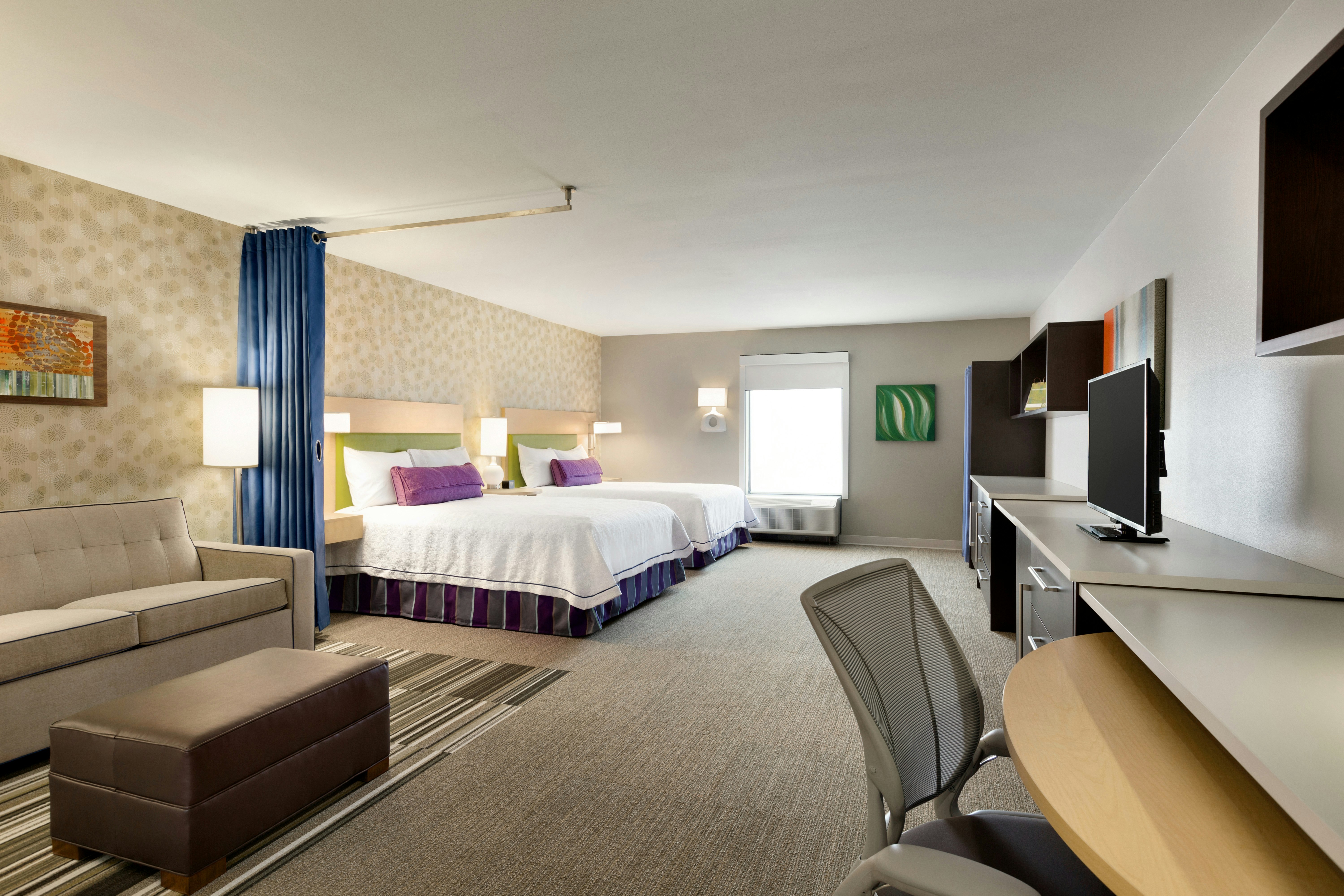 Studio, 2 Queen Beds, Accessible