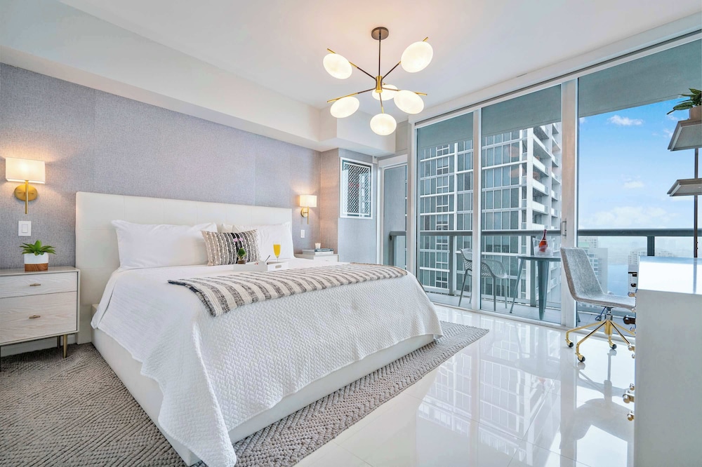 شقة سوبيريور بسرير كينج وسرير كوين بإطلالة على البحر بغرفة نوم واحدة بمطبخ، Brickell by Miami Vacation Rentals 3/5