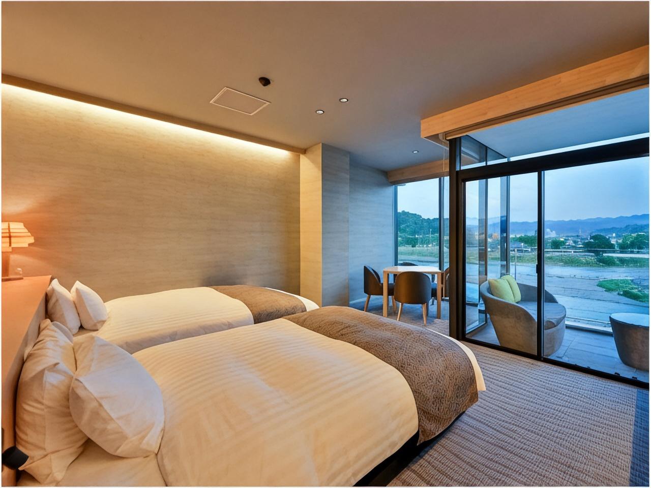 Semi Room, Suite, 2 Semi Double Beds, 2 Futon Beds, Outdoor Bath, Private Hot Spring Bath