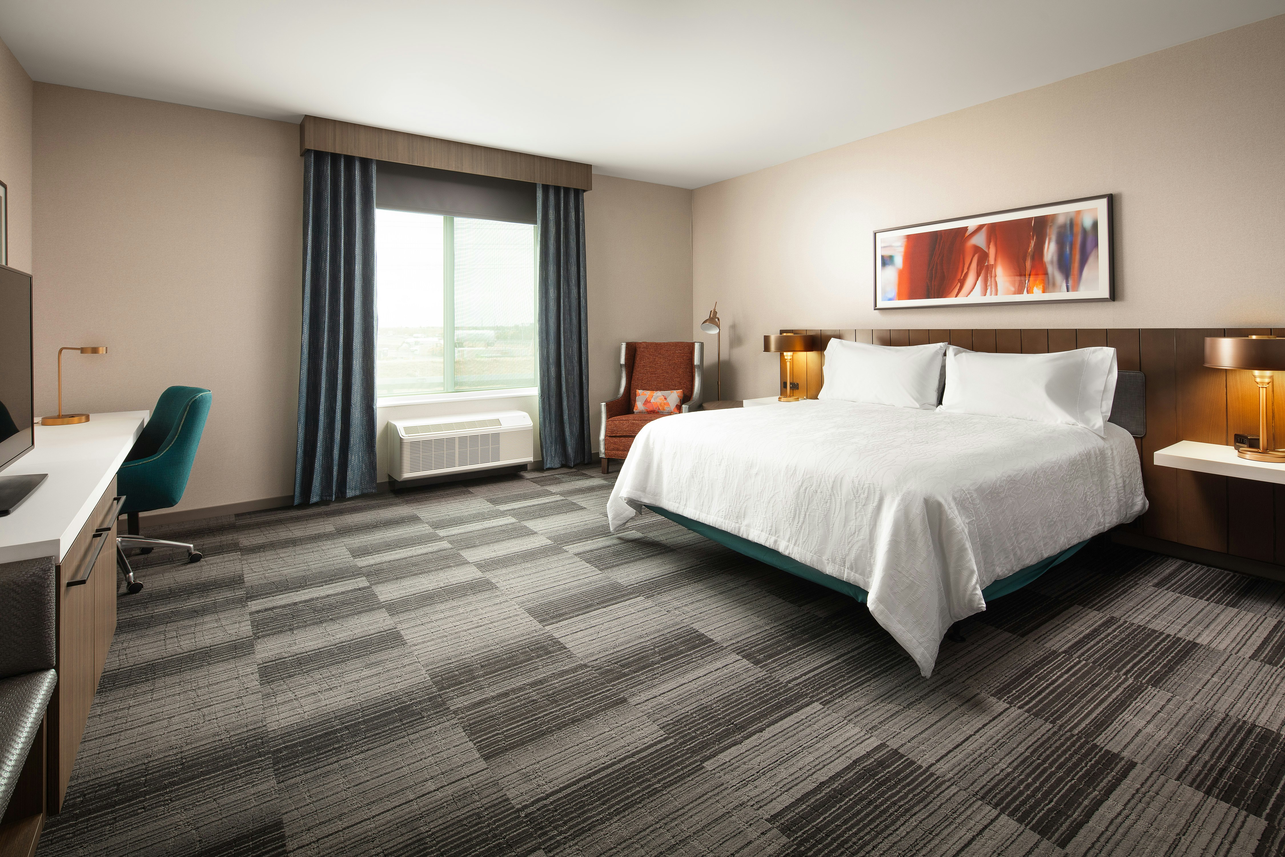 غرفة بسرير كينج بحوض استحمام لذوي الإعاقة، Hilton Garden Inn Sacramento Airport Natomas 2/4