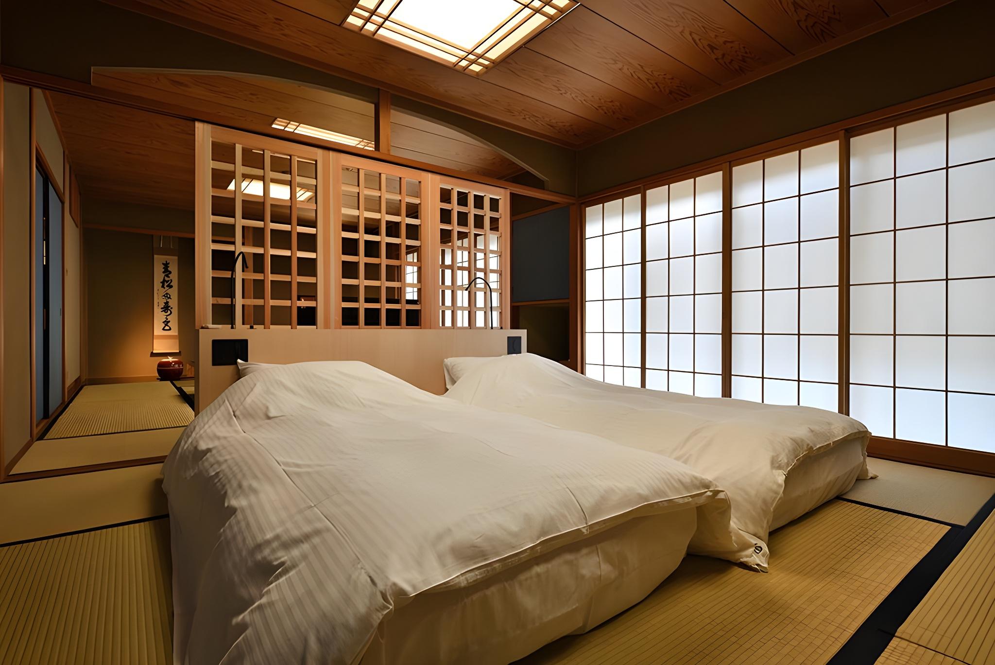 Japanese Western, 2 Futon Beds, Semi Outdoor Bath