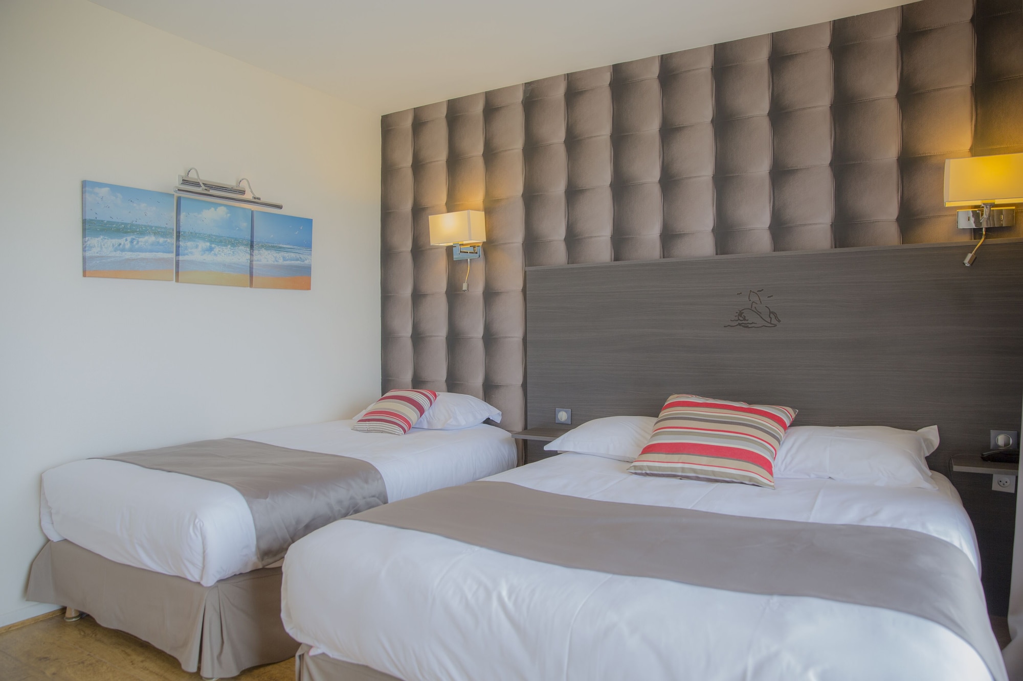 Room, Triple, 1 Double and 1 Single Bed, Sea View, Terrace