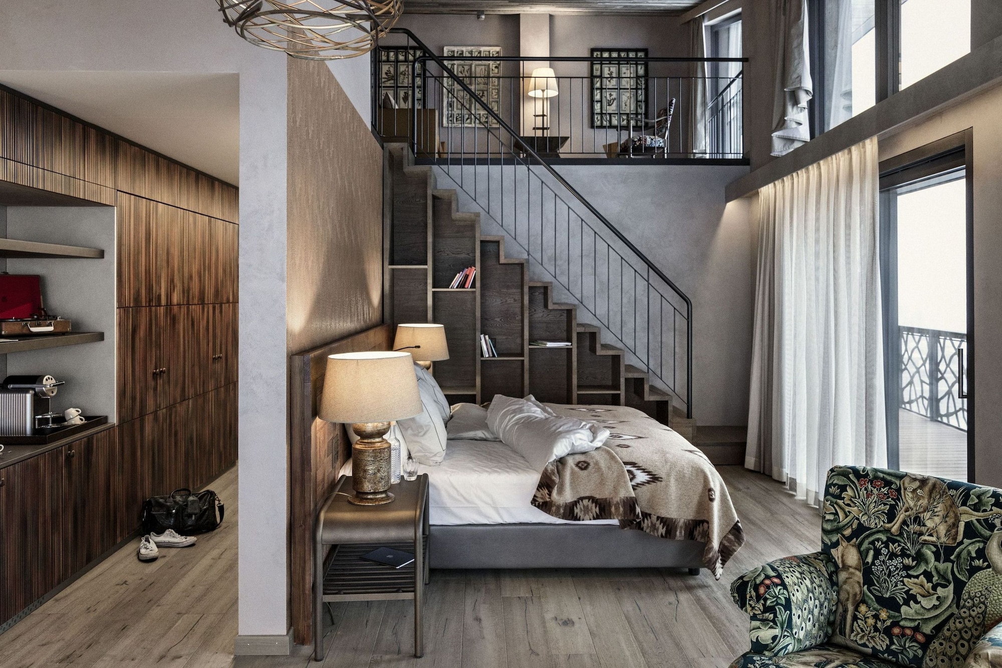 Loft, Junior Suite, King Bed, Sofa, Balcony