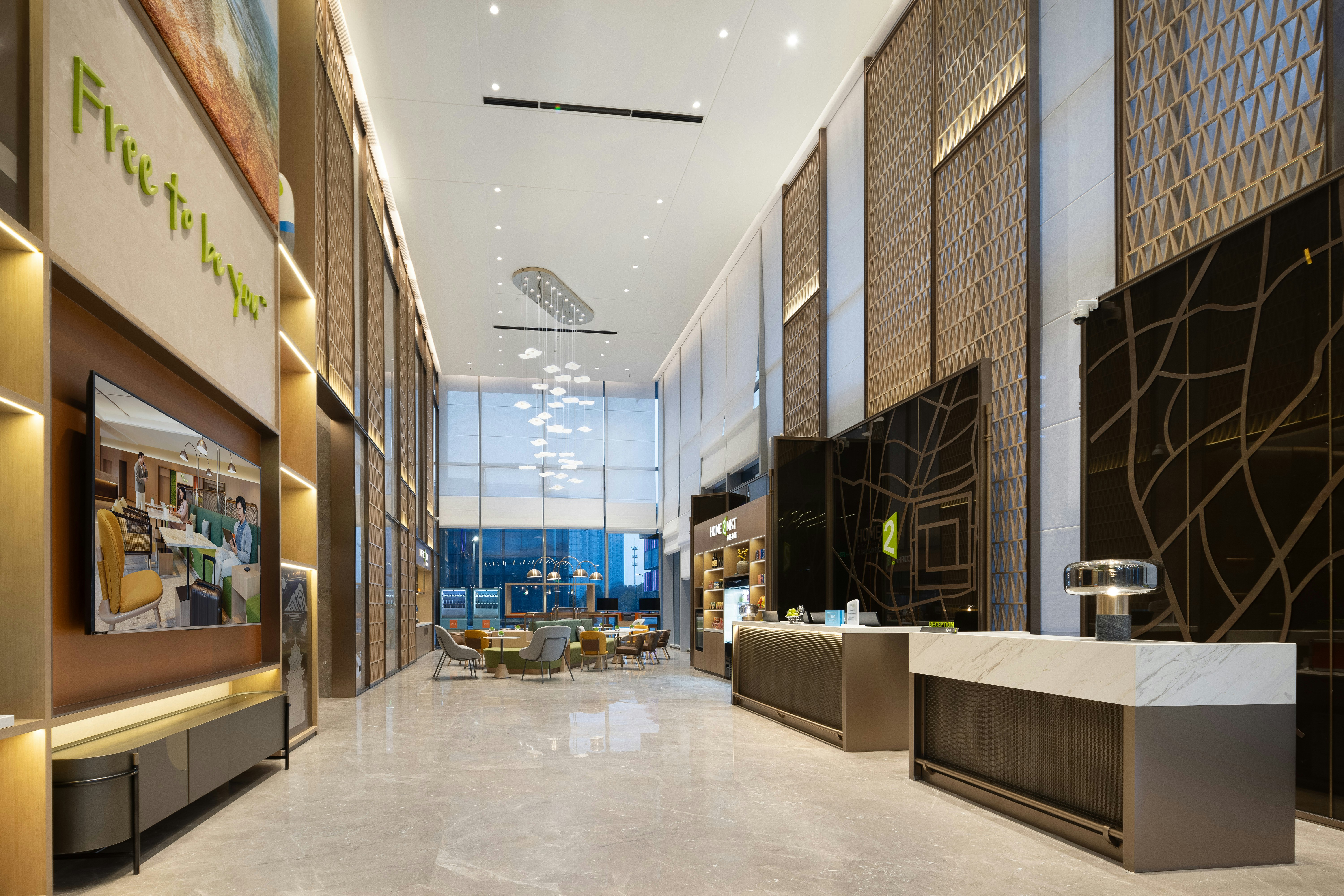 Lobby at Home2 Suites by Hilton Jingjiang Binjiang New Town, TAIZHOU - ZHEJIANG
