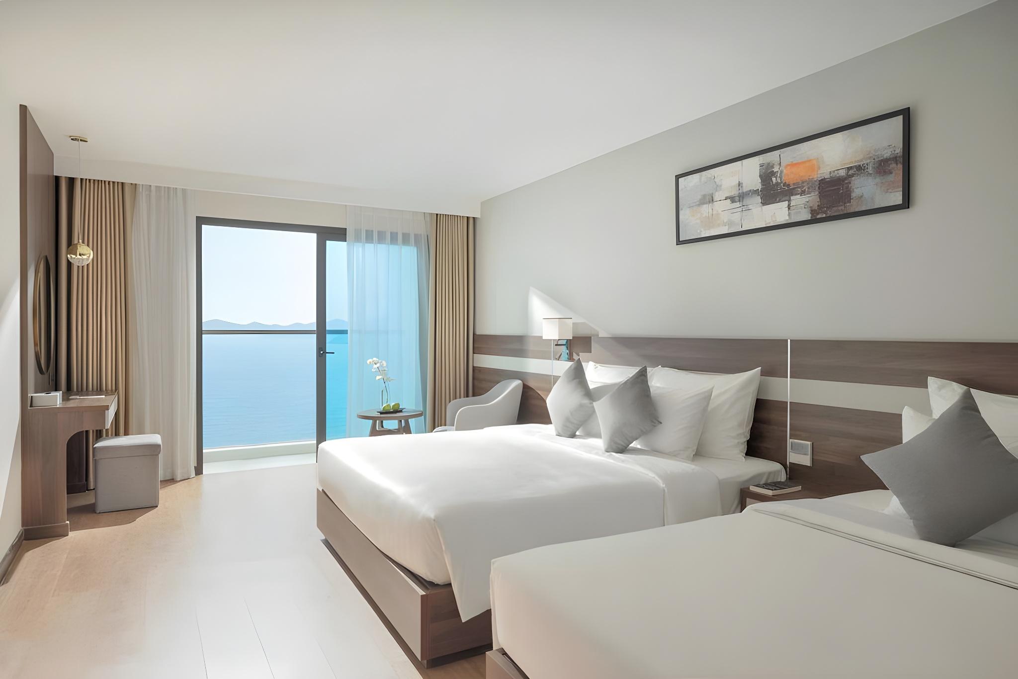 غرفة بريميير ثلاثية بثلاثة أسرّة بإطلالة على البحر، Panama Nha Trang Hotel 2/2