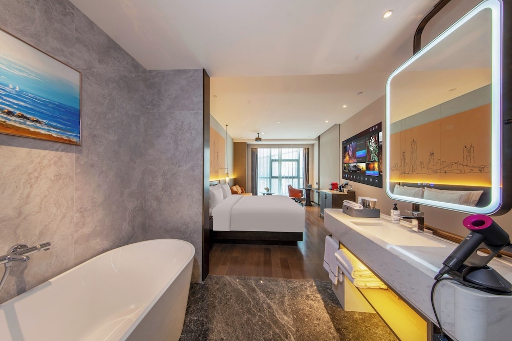 غرفة شهر العسل مفردة بسرير كوين، UrCove By Hyatt Shenzhen Luohu 6/6