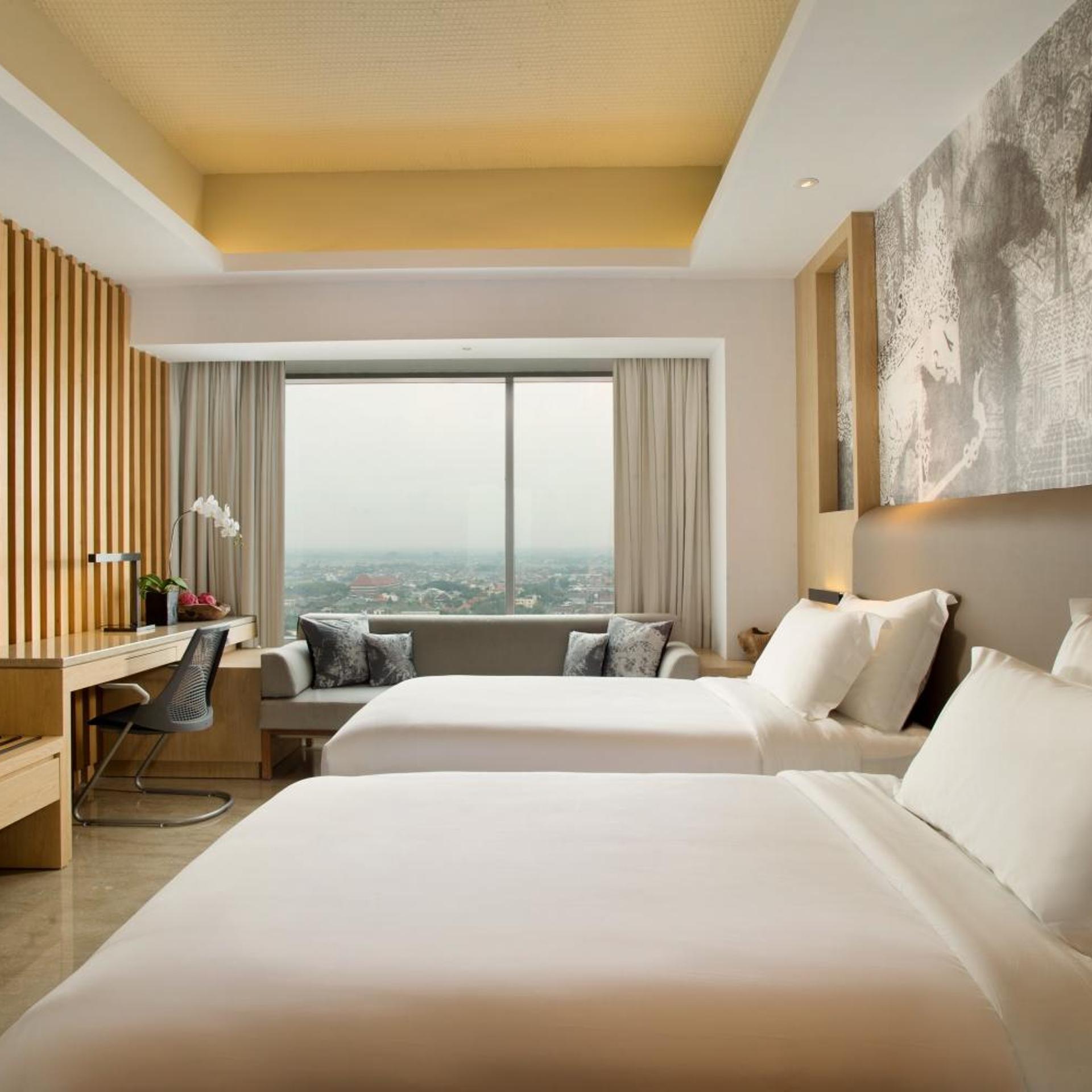 Room, Twin Beds, Mountain View