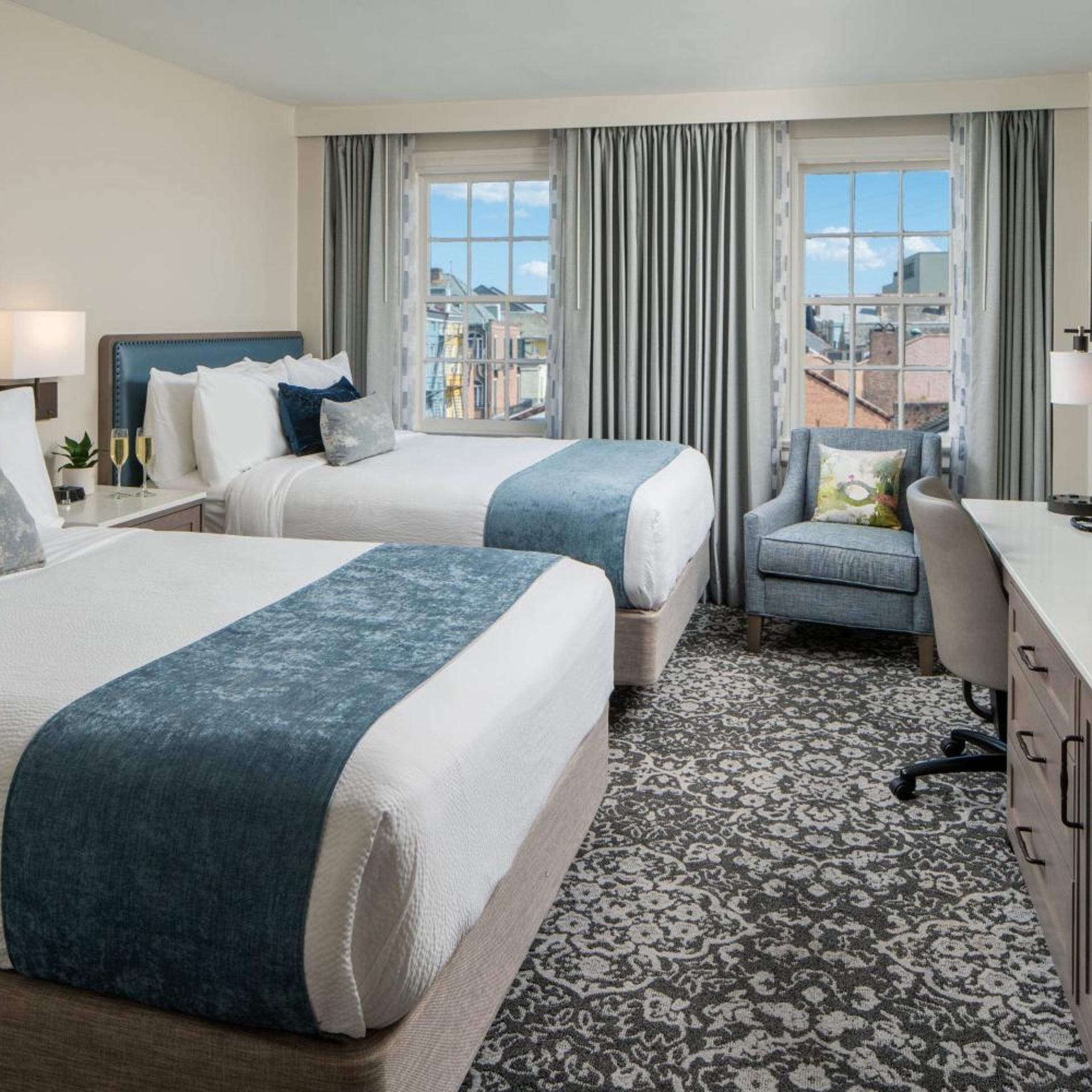 Roof Top, Guest Room, Traditional, 2 Double Beds, with View