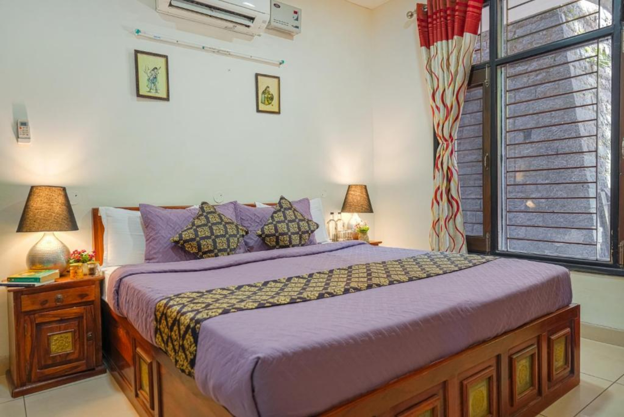 Alaya Stays 3BHK Golden Meadow Hillside Retreat with Outdoor Lounge