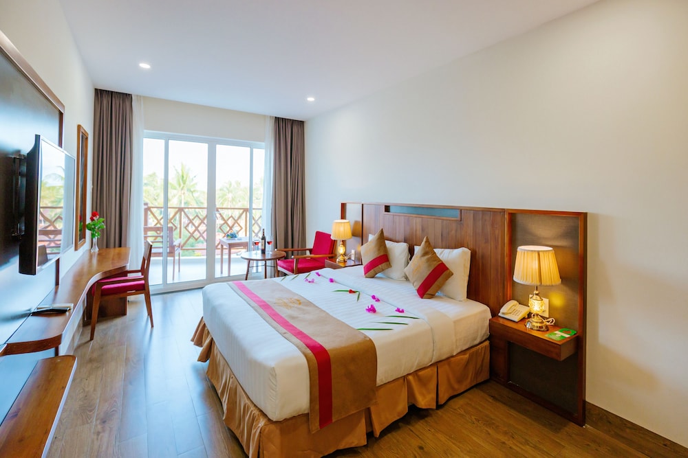 غرفة ديلوكس بسريرين منفصلين بإطلالة على الحديقة، Le Aqua Resort & Spa Phan Thiet 2/8