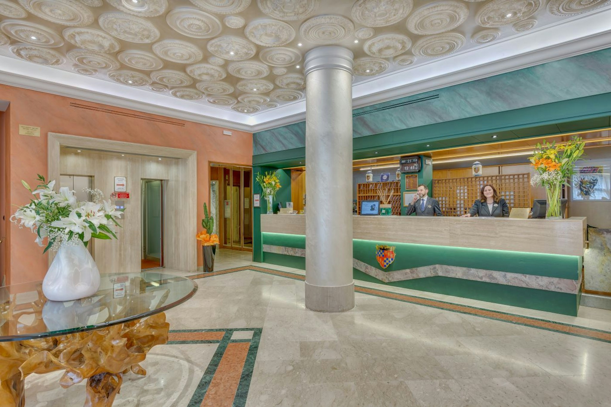 Lobby at Grand Hotel Adriatico, FLORENCE