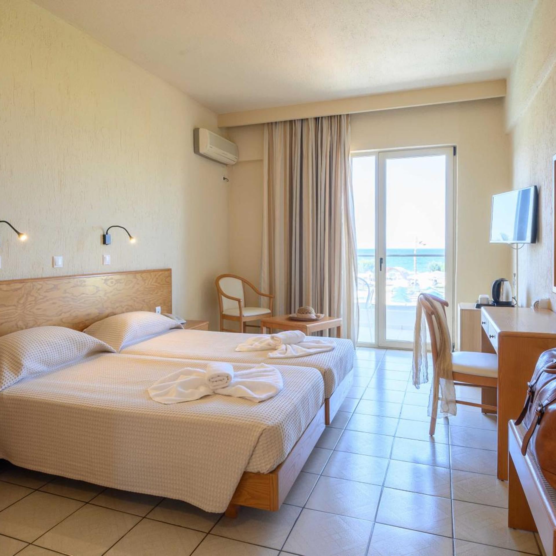 Room, Double or Twin Bed, Side Sea View