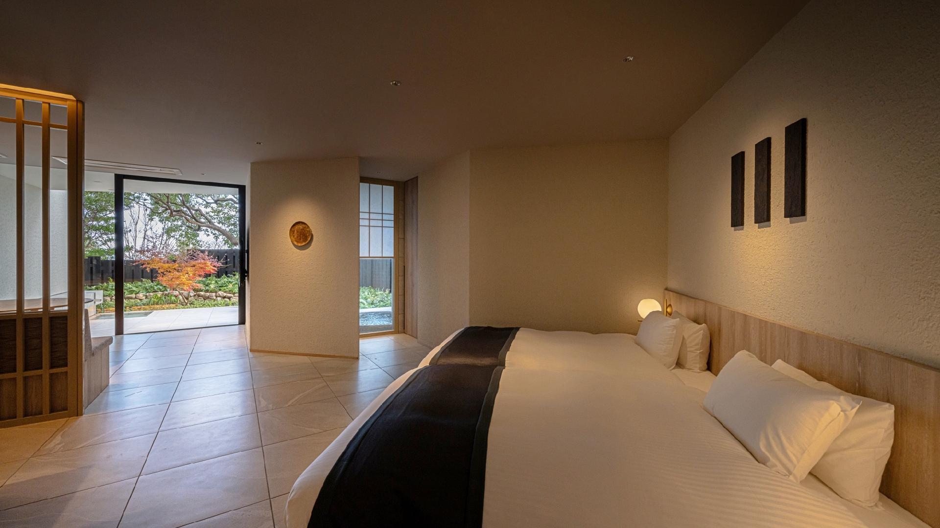 Garden, Luxury, Suite, Twin Beds, Garden View