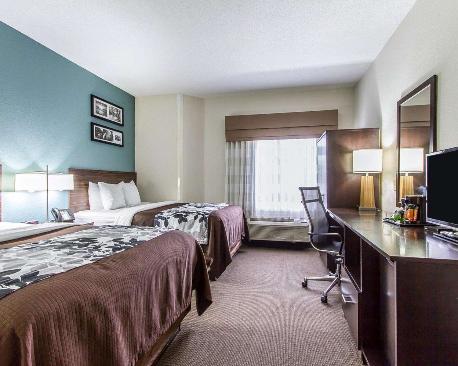 غرفة بسريرين مزدوجين، Sleep Inn Scott/Lafayette West 3/3