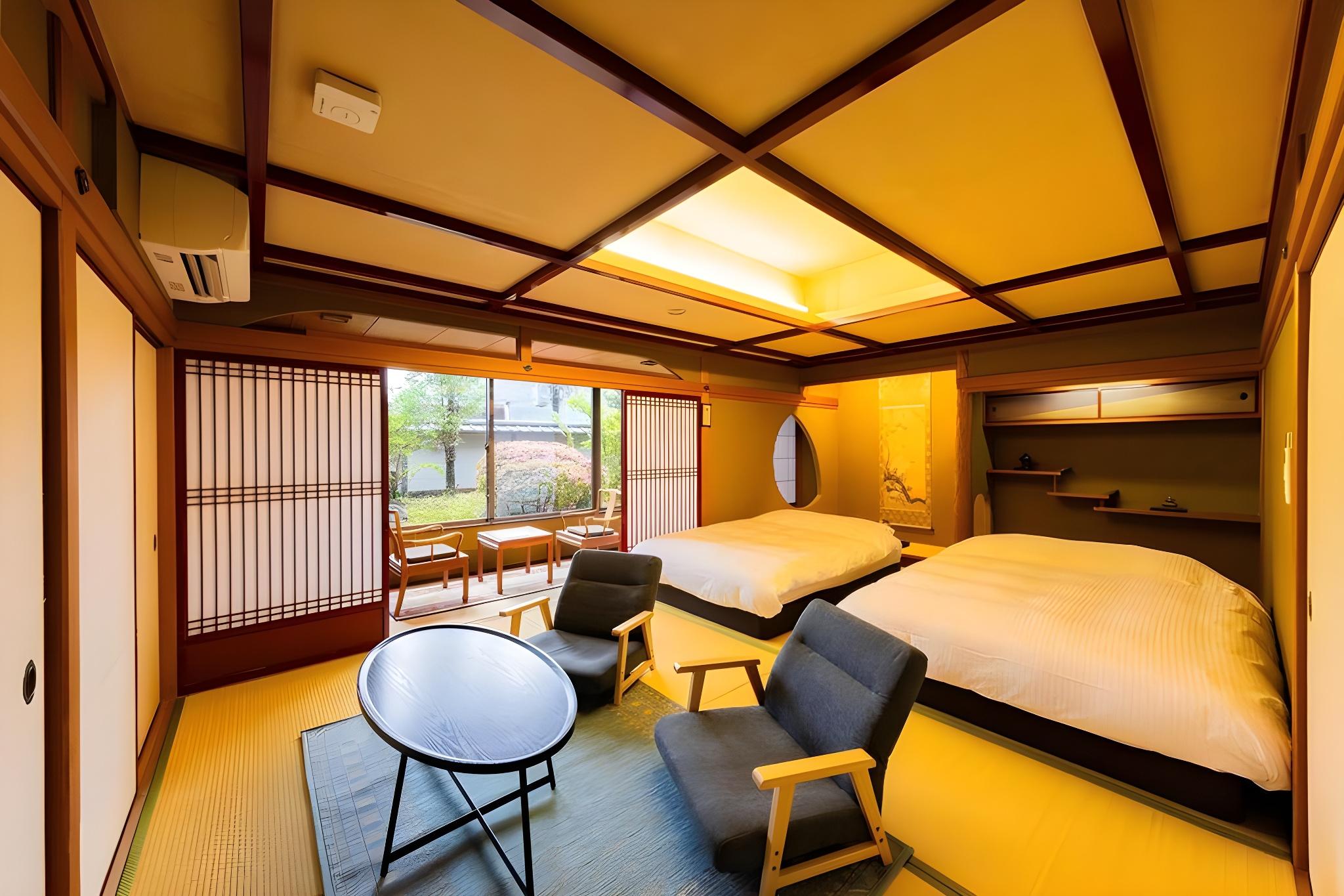 Japanese, 2 Double Beds, No Bathroom, Tatami
