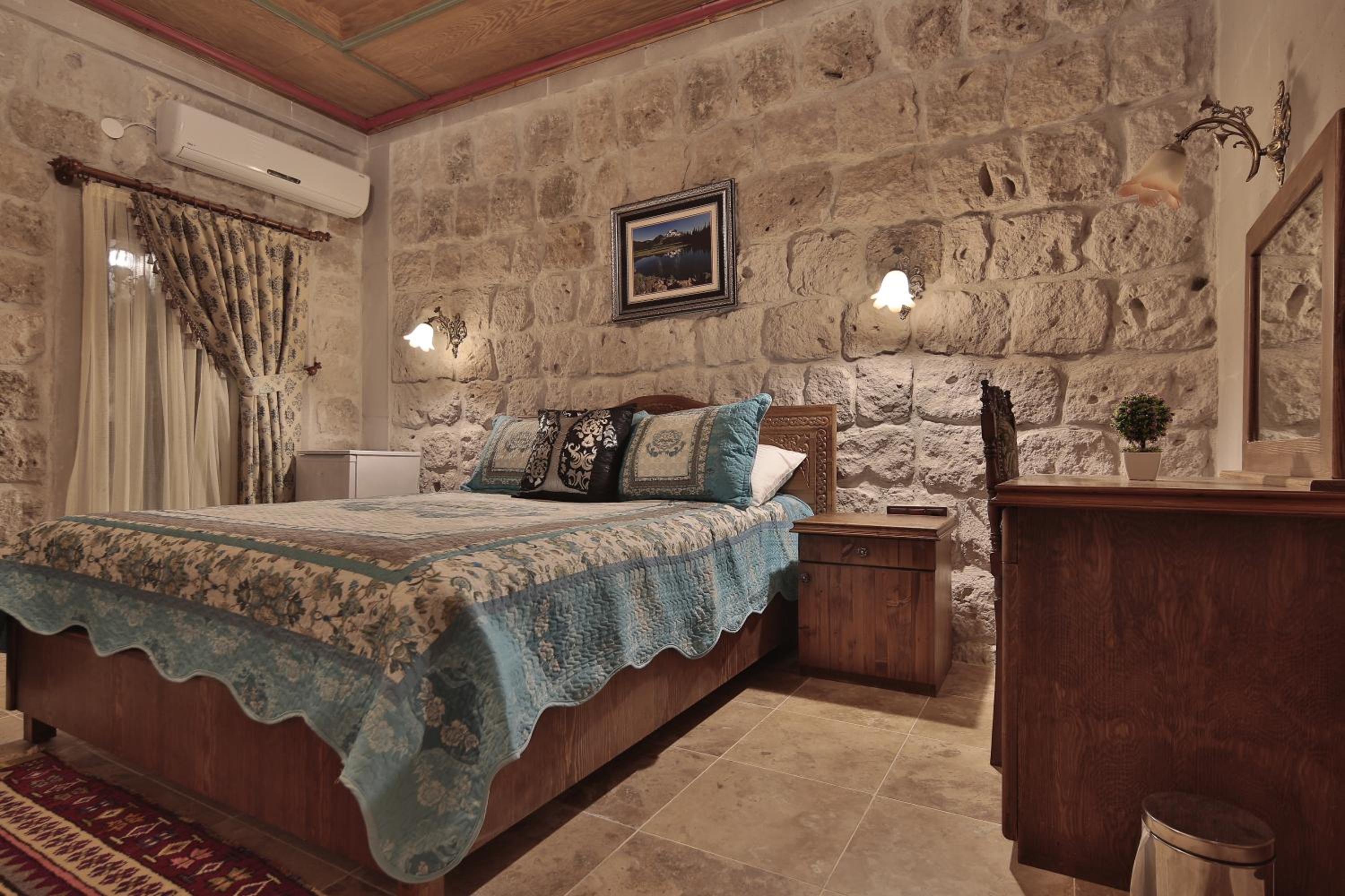 Stone, Double Bed, Courtyard View