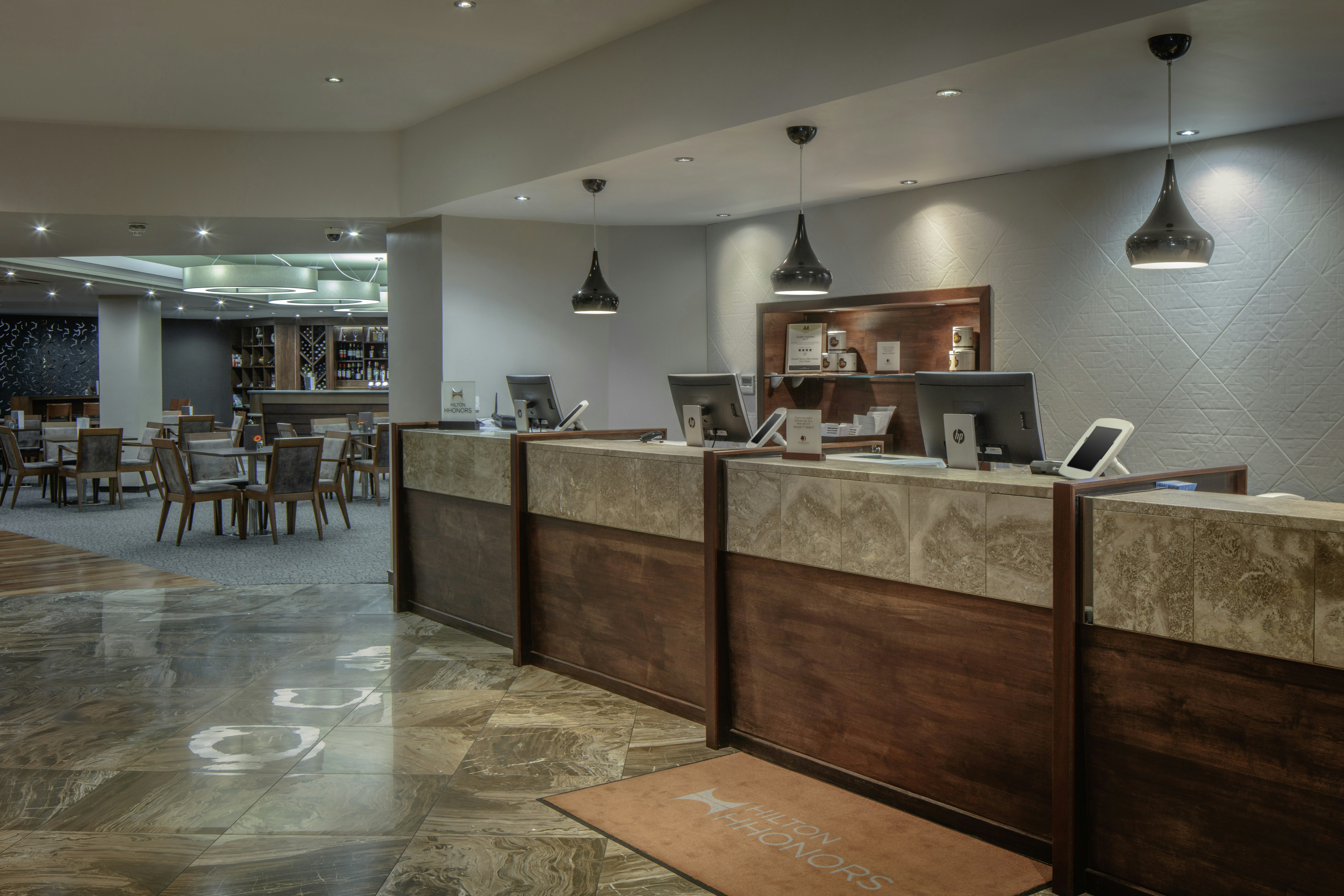 Lobby at DOUBLETREE BY HILTON HOTEL BRISTOL CITY CENTRE EX RAMADA BRISTOL CITY, BRISTOL