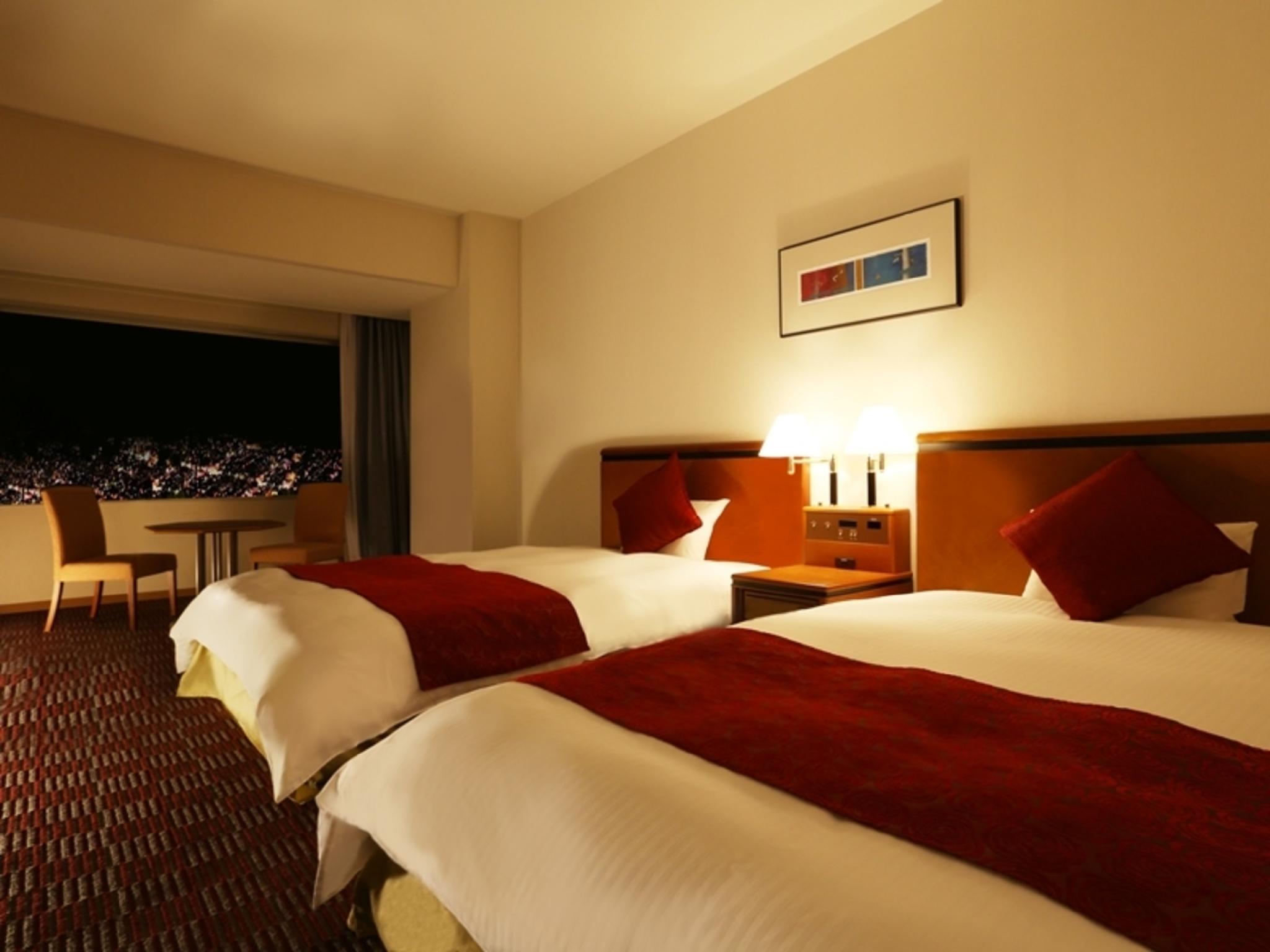 Semi Room, Deluxe, 2 Semi Double Beds, Airport View, Corner