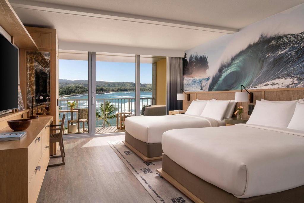 Club, Guest Room, 2 Queen Beds, Ocean Front, Club Lounge Access, Top Floor، The Ritz-Carlton O ahu, Turtle Bay 2/4