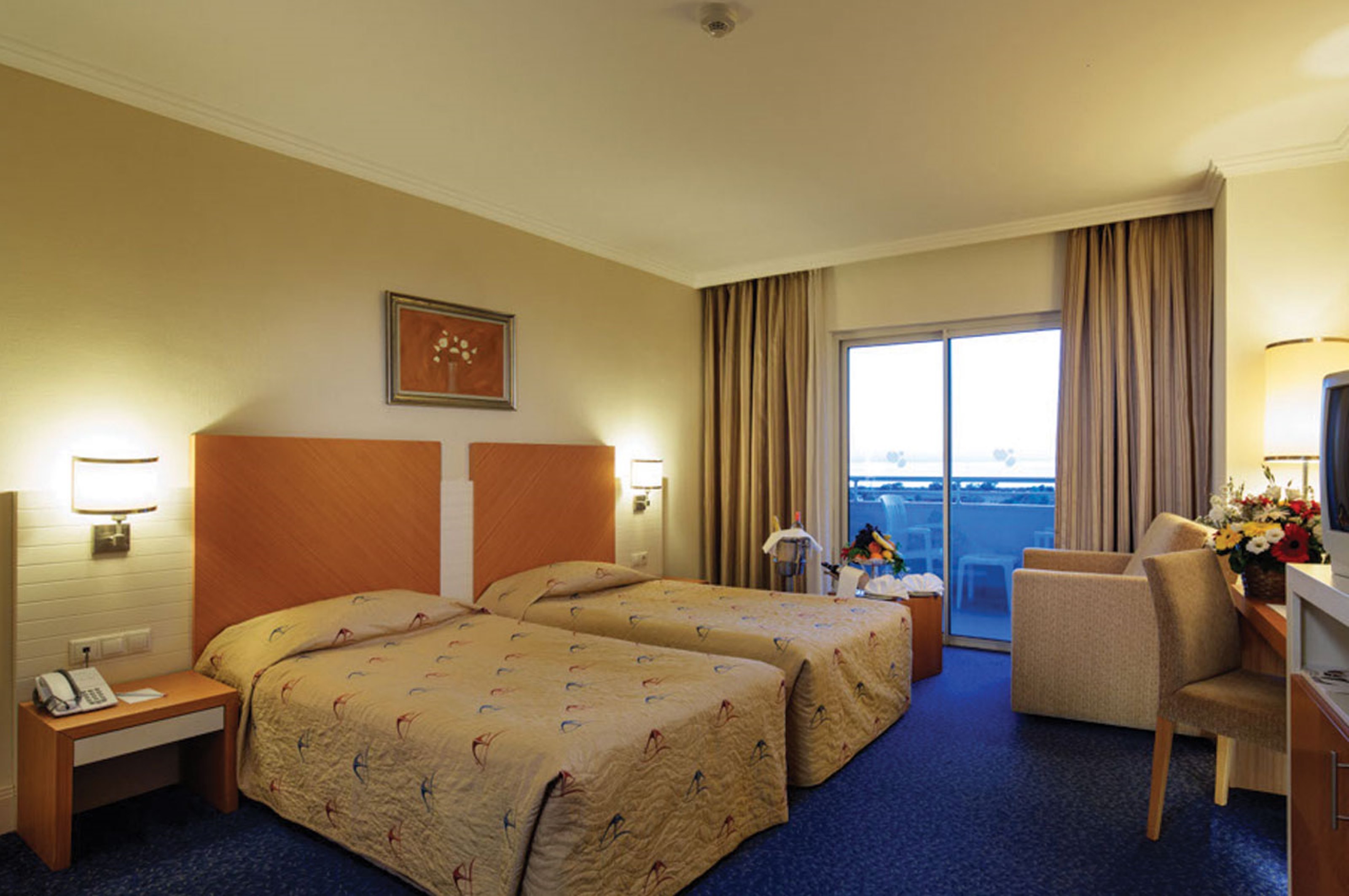 Room, Single, Double Bed, Lateral Side Sea View