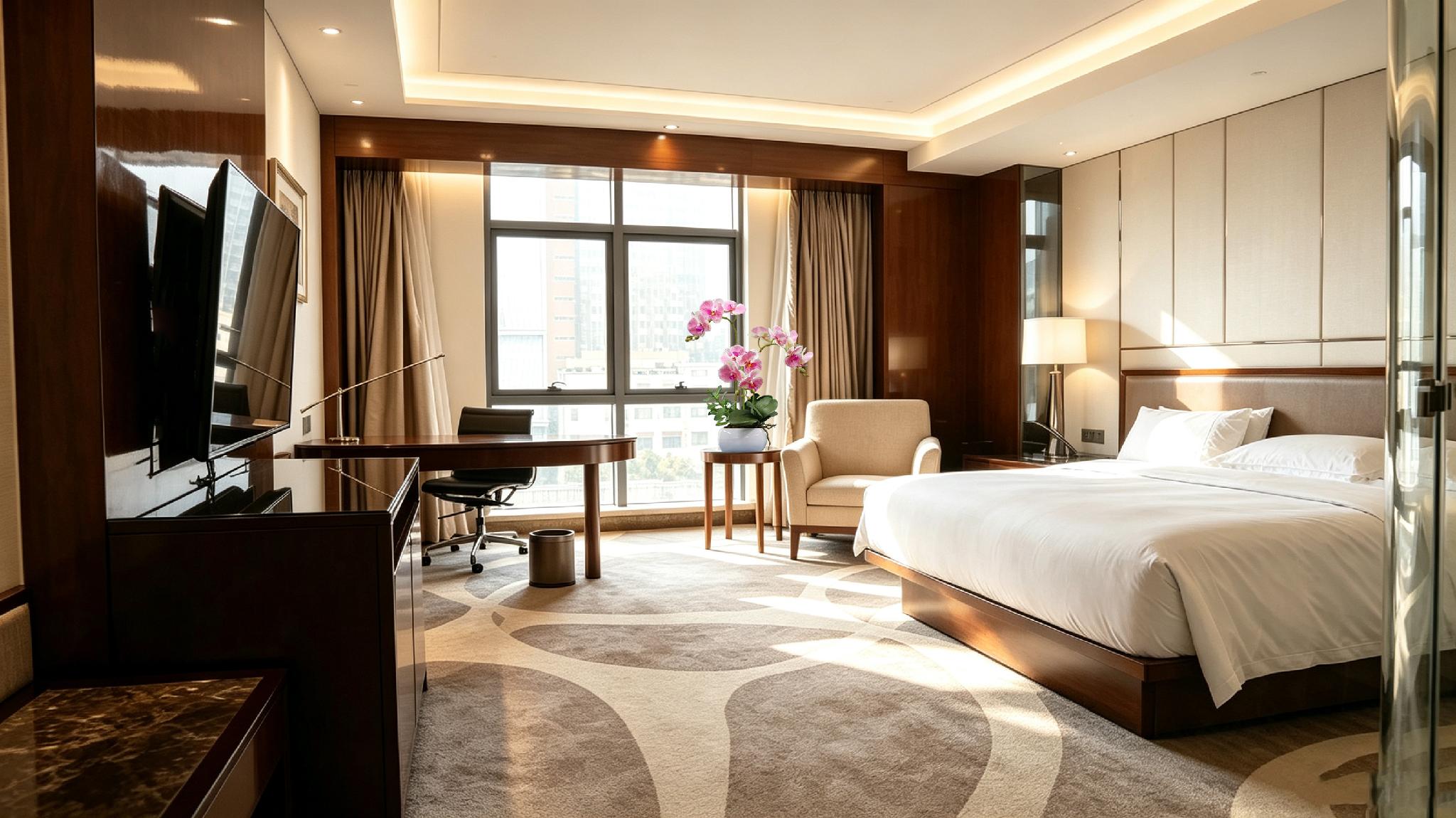 غرفة بزنس بسرير كينج، LVSHOU Hotel Shanghai 2/3