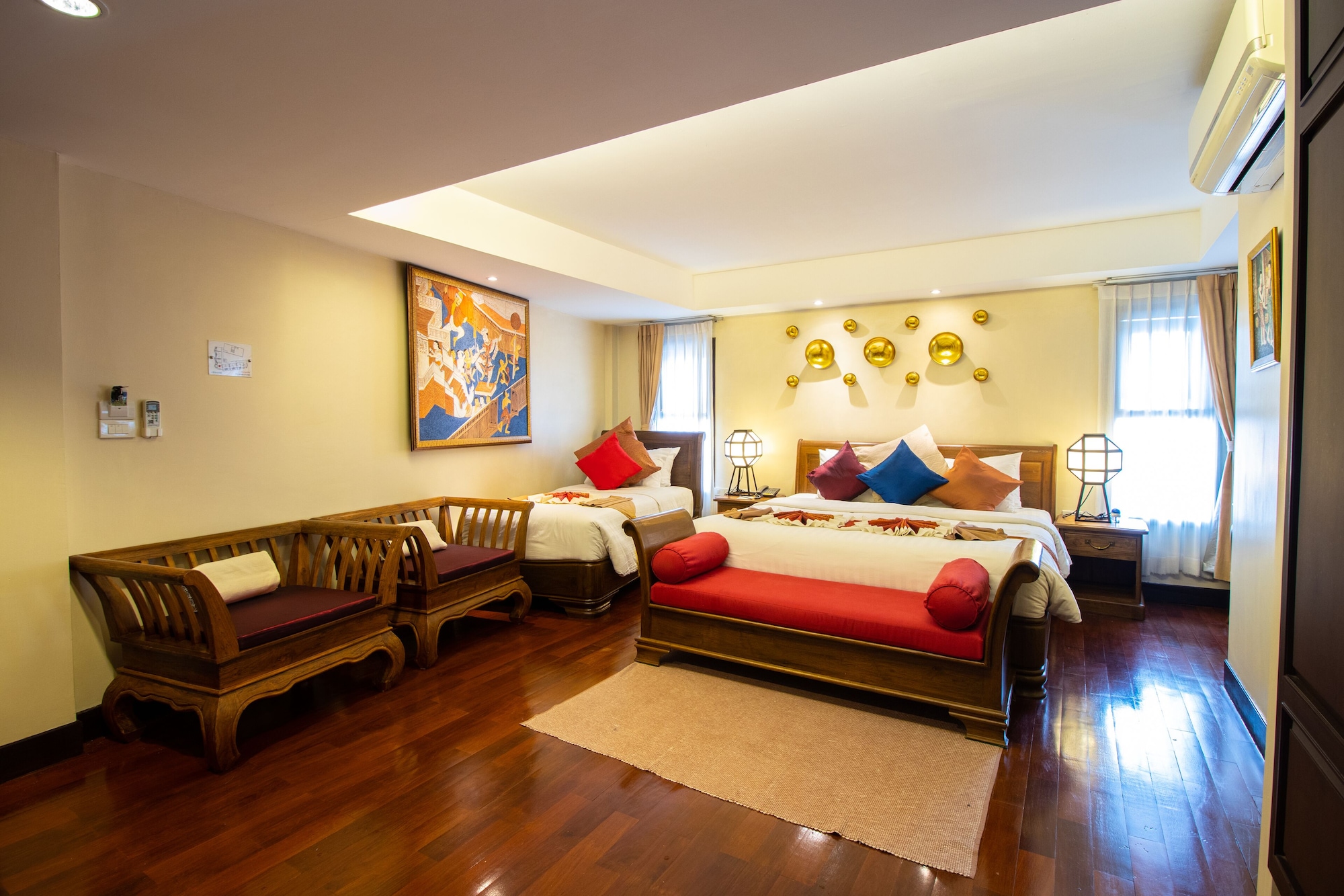 Deluxe, Triple, 1 King and 1 Single Beds, No Balcony