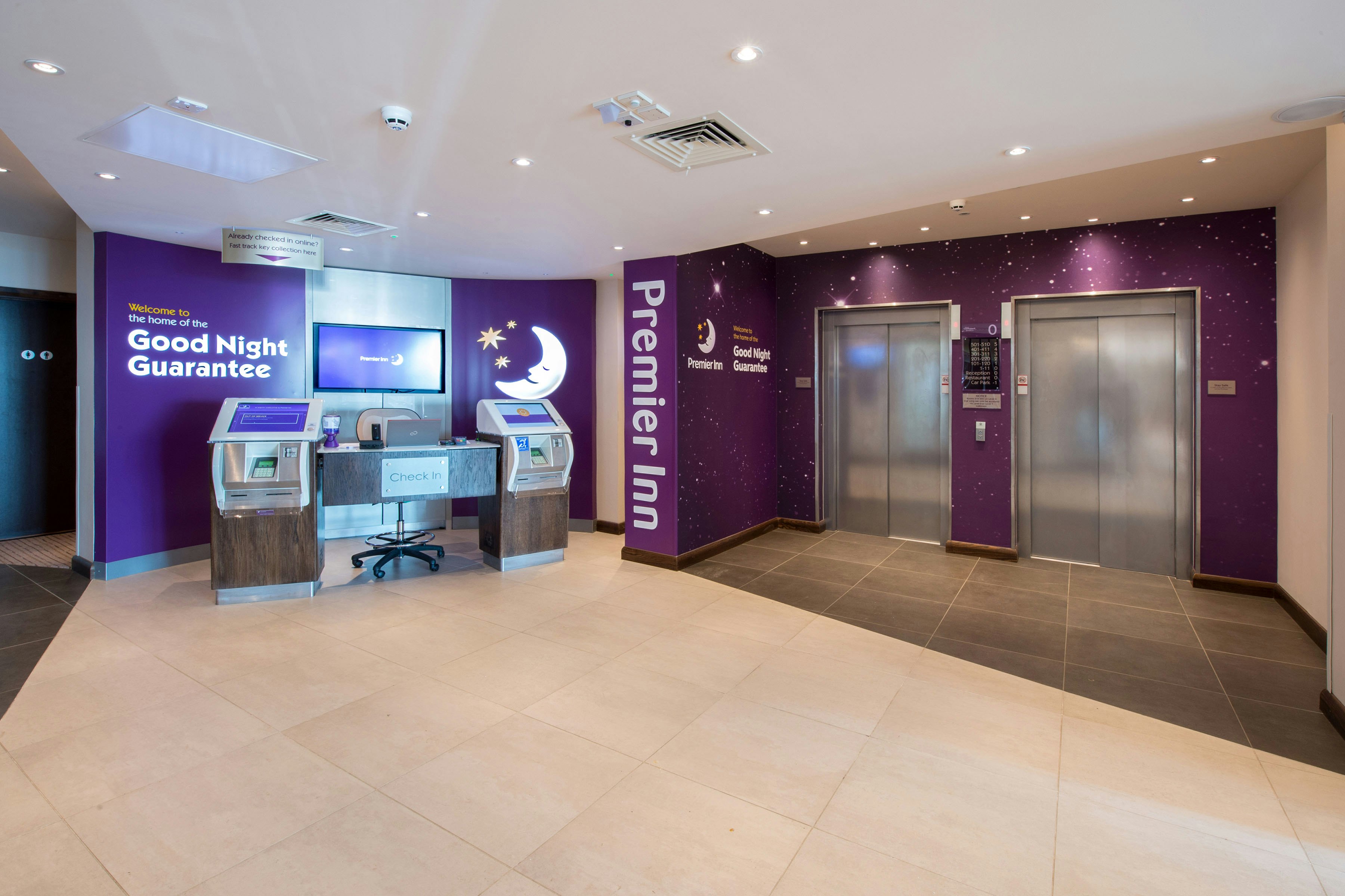 Lobby at Premier Inn Worthing Seafront, WORTHING