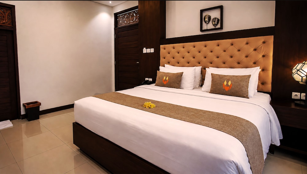 غرفة ديلوكس بسرير كينج بإطلالة على المسبح، The Visala Boutique Suites Seminyak 4/10