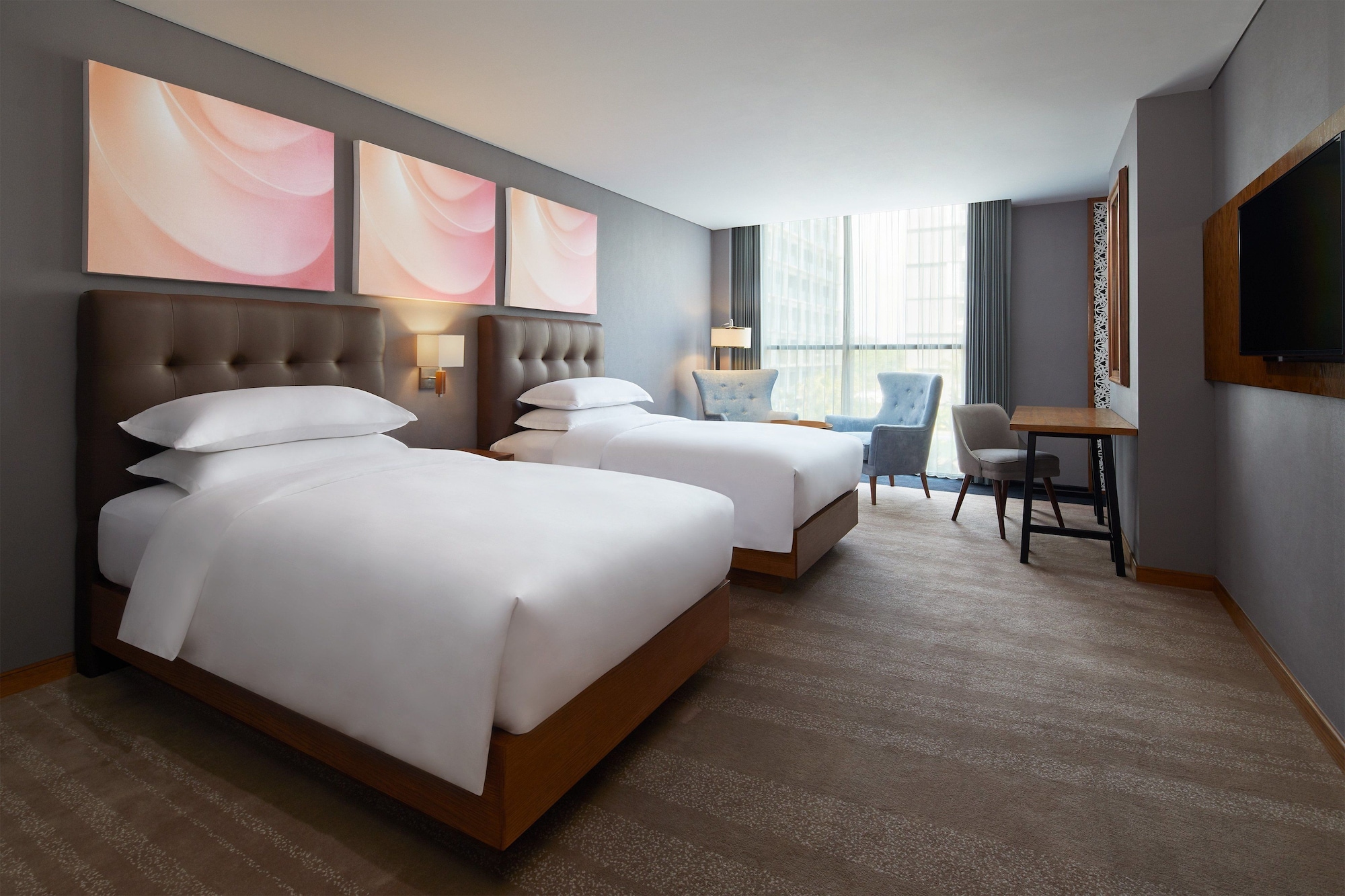 Room, Twin Beds, Pool View