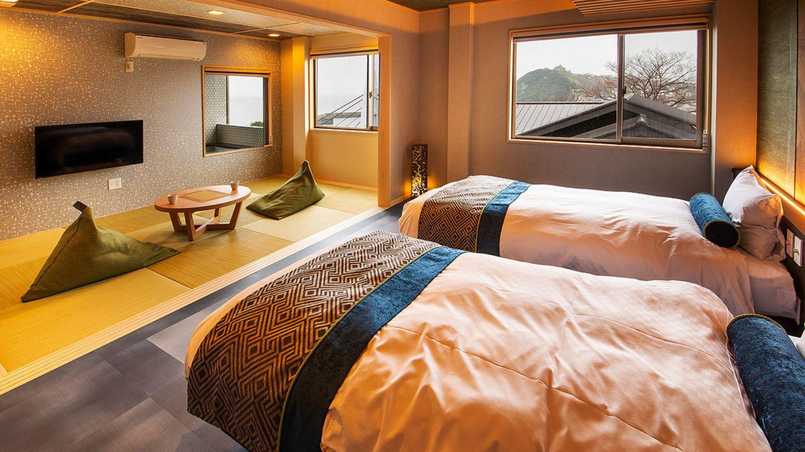 Japanese Western, Japanese, Deluxe, Ocean View, Night View