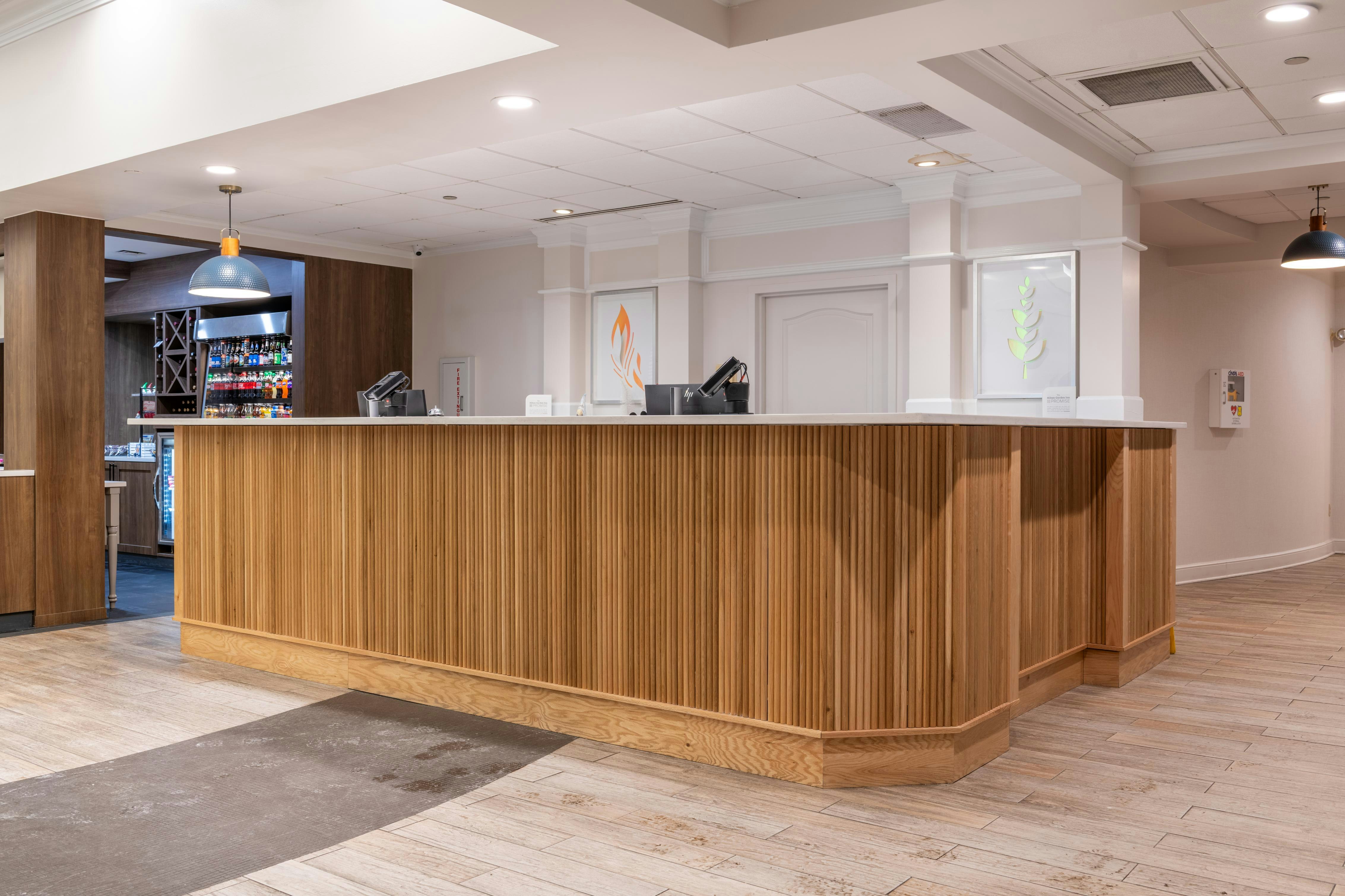 Lobby at Hilton Garden Inn Auburn Riverwatch, AUBURN - ME