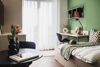 Design, Studio, Queen Bed, City View, Kitchen