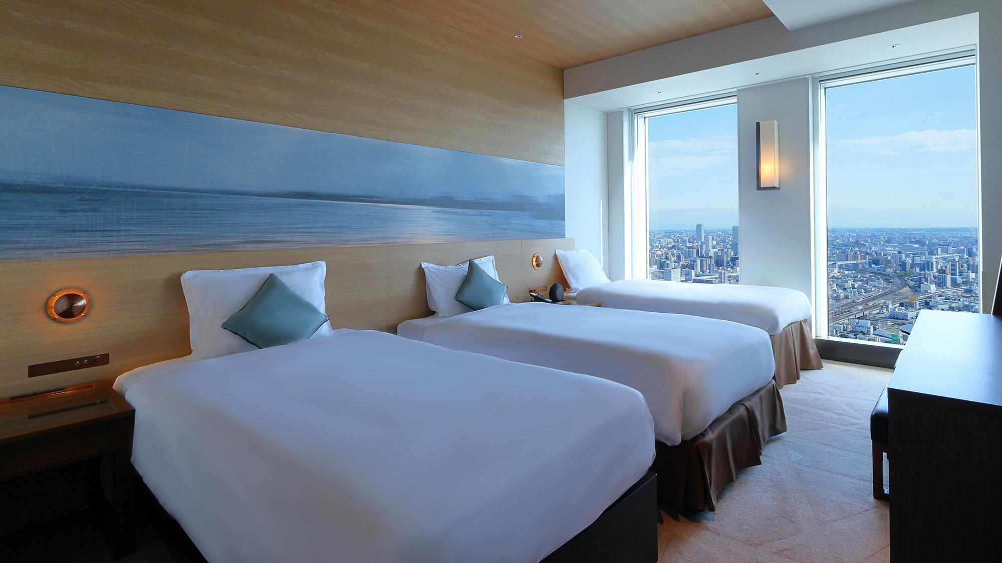 Sky, Triple, Twin Beds, Night View